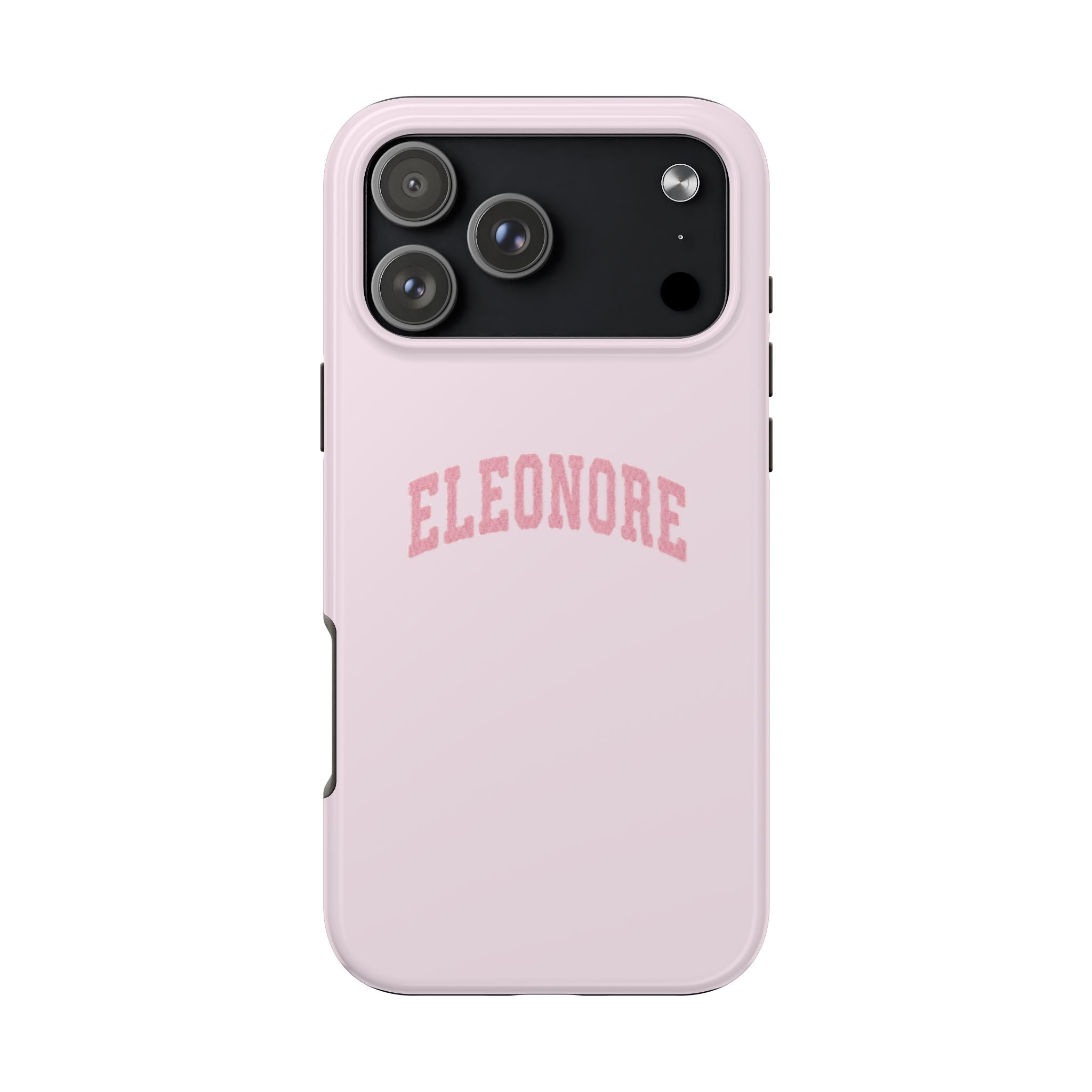 PERSONALIZED NAME CUSTOM PINK ON PINK VARSITY PHONE CASE