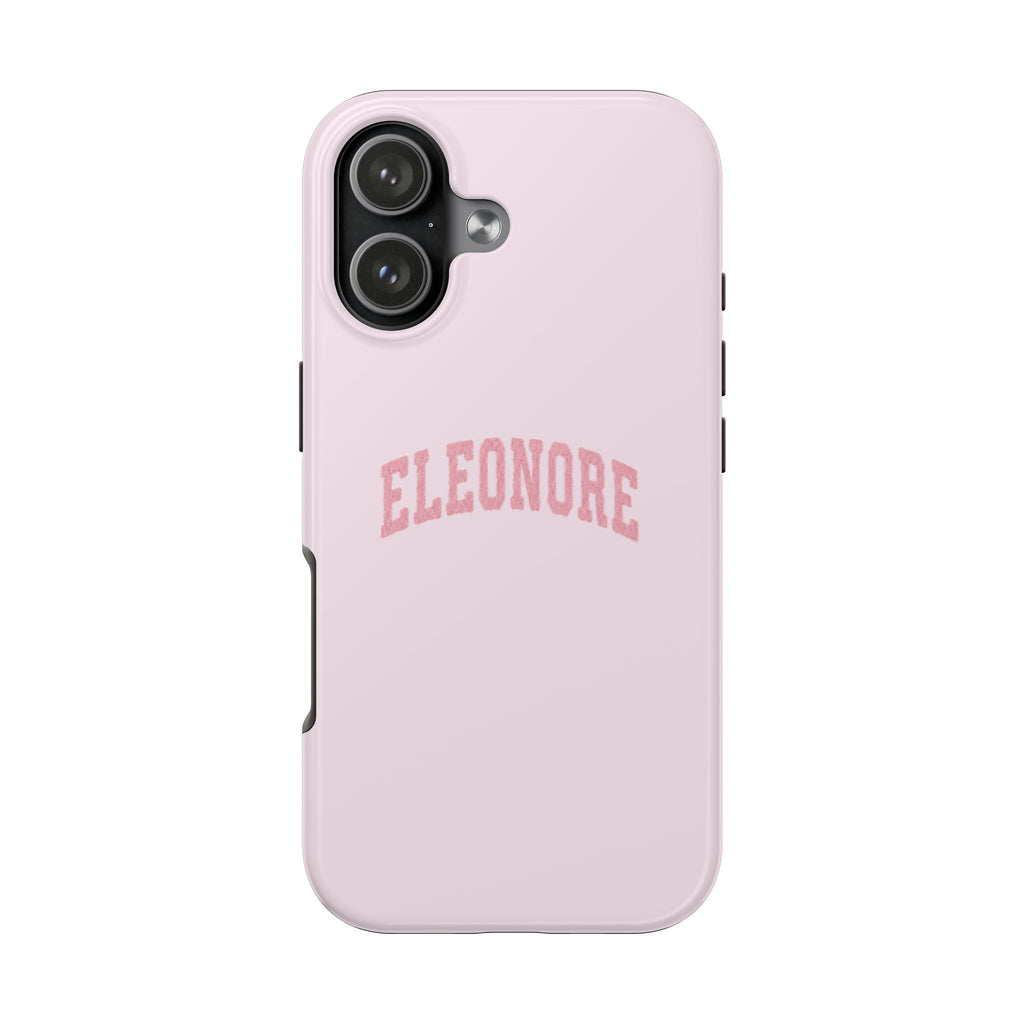 PERSONALIZED NAME CUSTOM PINK ON PINK VARSITY PHONE CASE