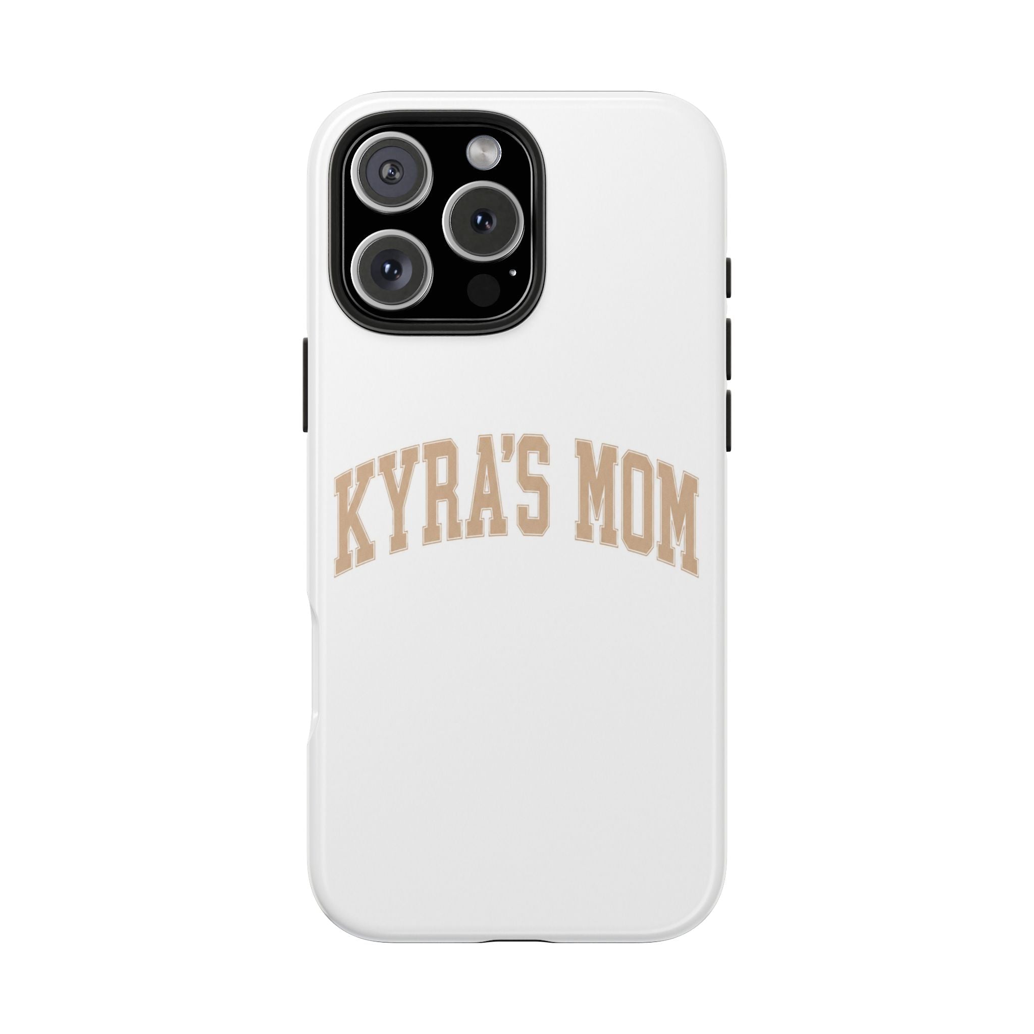 PERSONALIZED NAME CUSTOM WHITE BEIGE VARSITY PHONE CASE