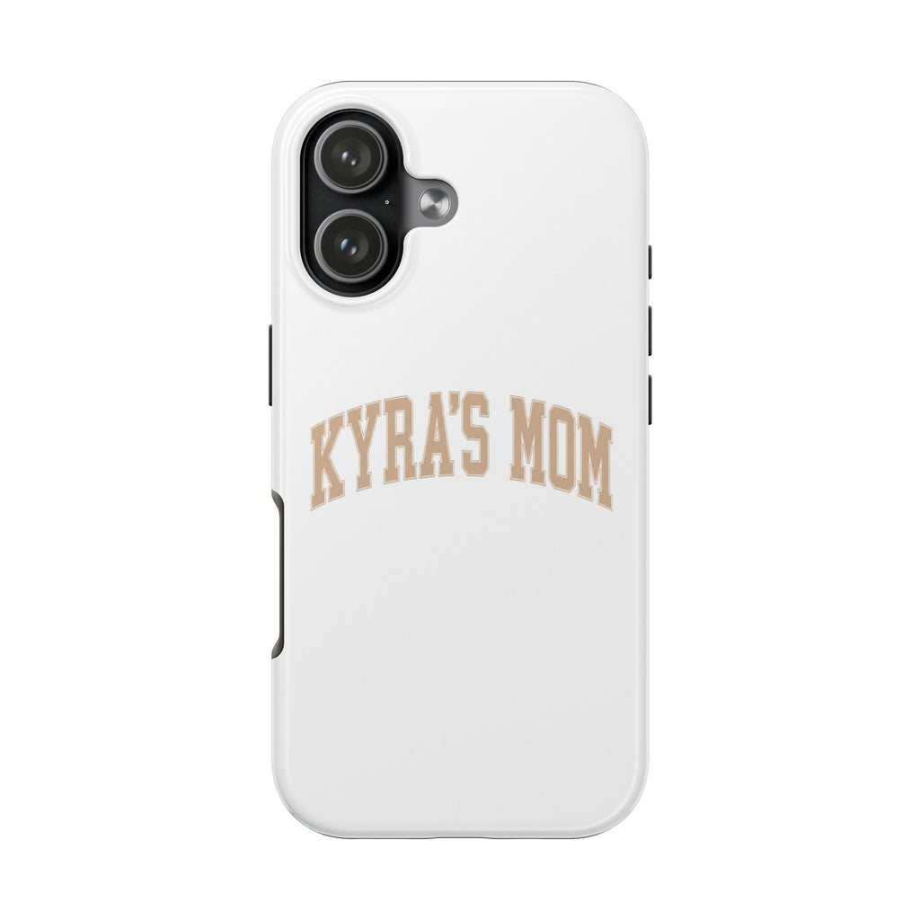 PERSONALIZED NAME CUSTOM WHITE BEIGE VARSITY PHONE CASE