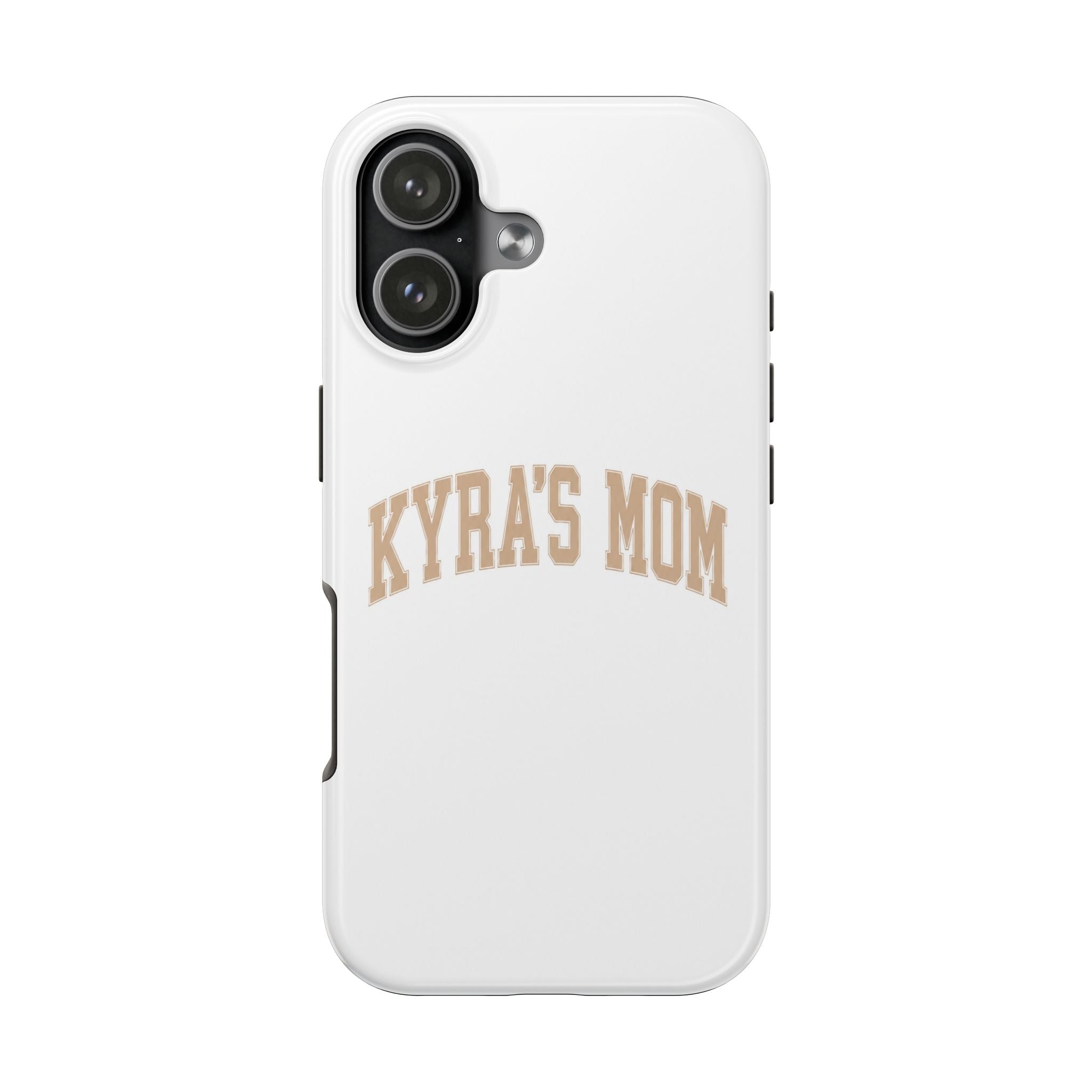 PERSONALIZED NAME CUSTOM WHITE BEIGE VARSITY PHONE CASE