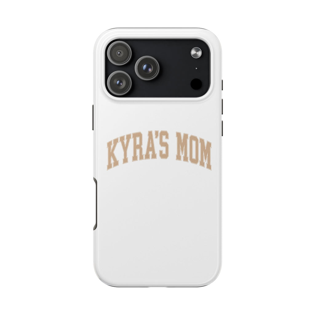 PERSONALIZED NAME CUSTOM WHITE BEIGE VARSITY PHONE CASE