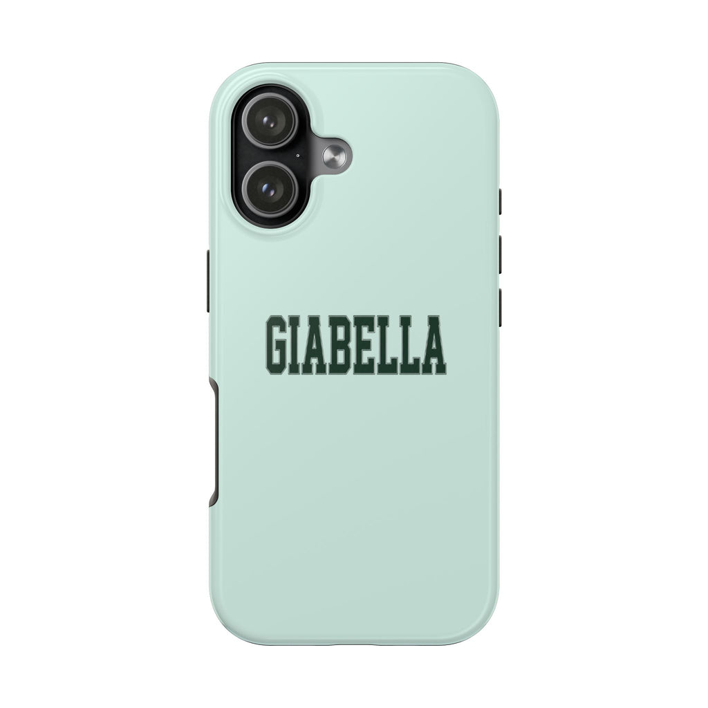PERSONALIZED NAME CUSTOM MINT GREEN VARSITY PHONE CASE