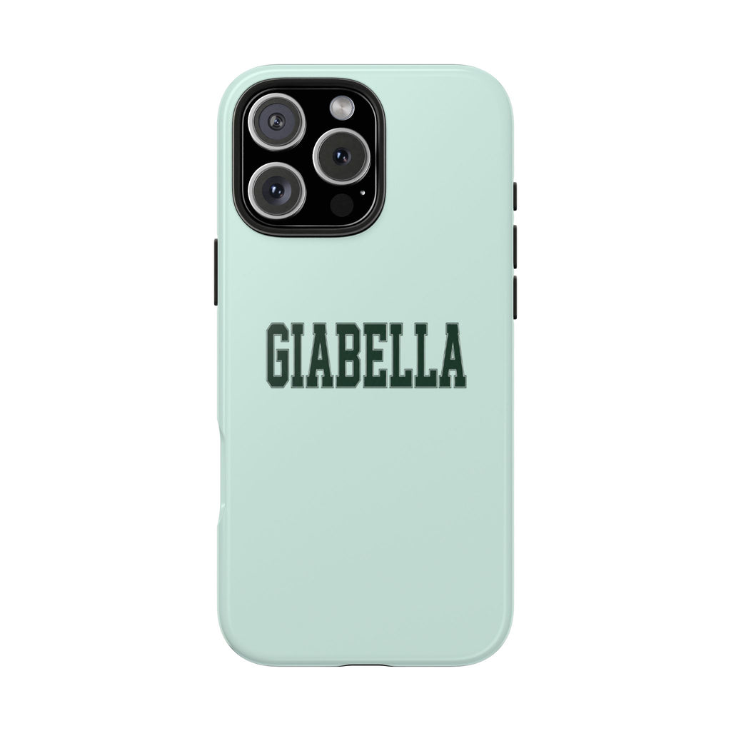 PERSONALIZED NAME CUSTOM MINT GREEN VARSITY PHONE CASE