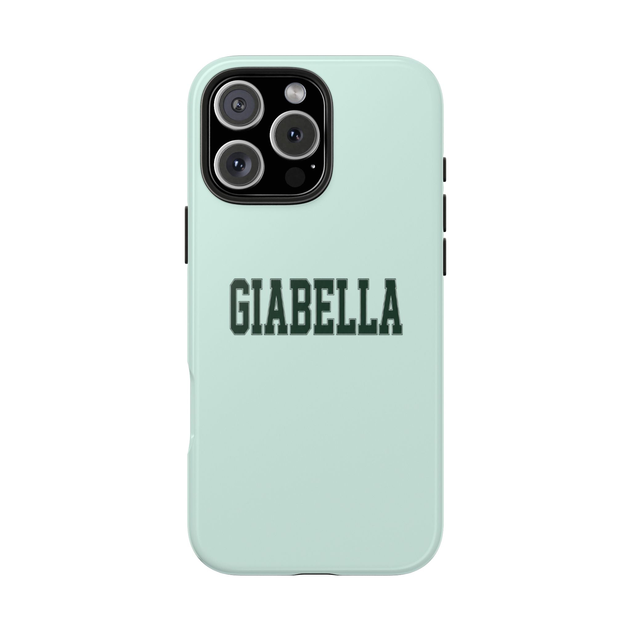 PERSONALIZED NAME CUSTOM MINT GREEN VARSITY PHONE CASE