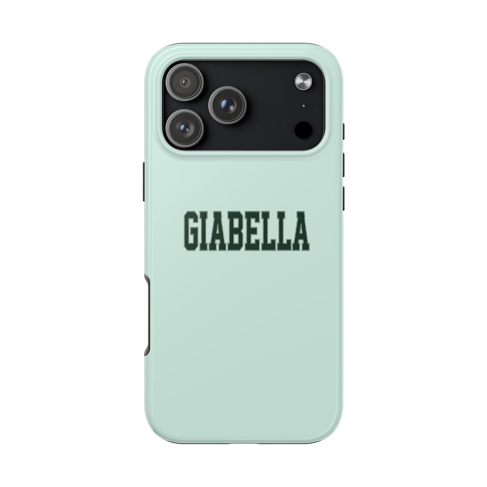 PERSONALIZED NAME CUSTOM MINT GREEN VARSITY PHONE CASE