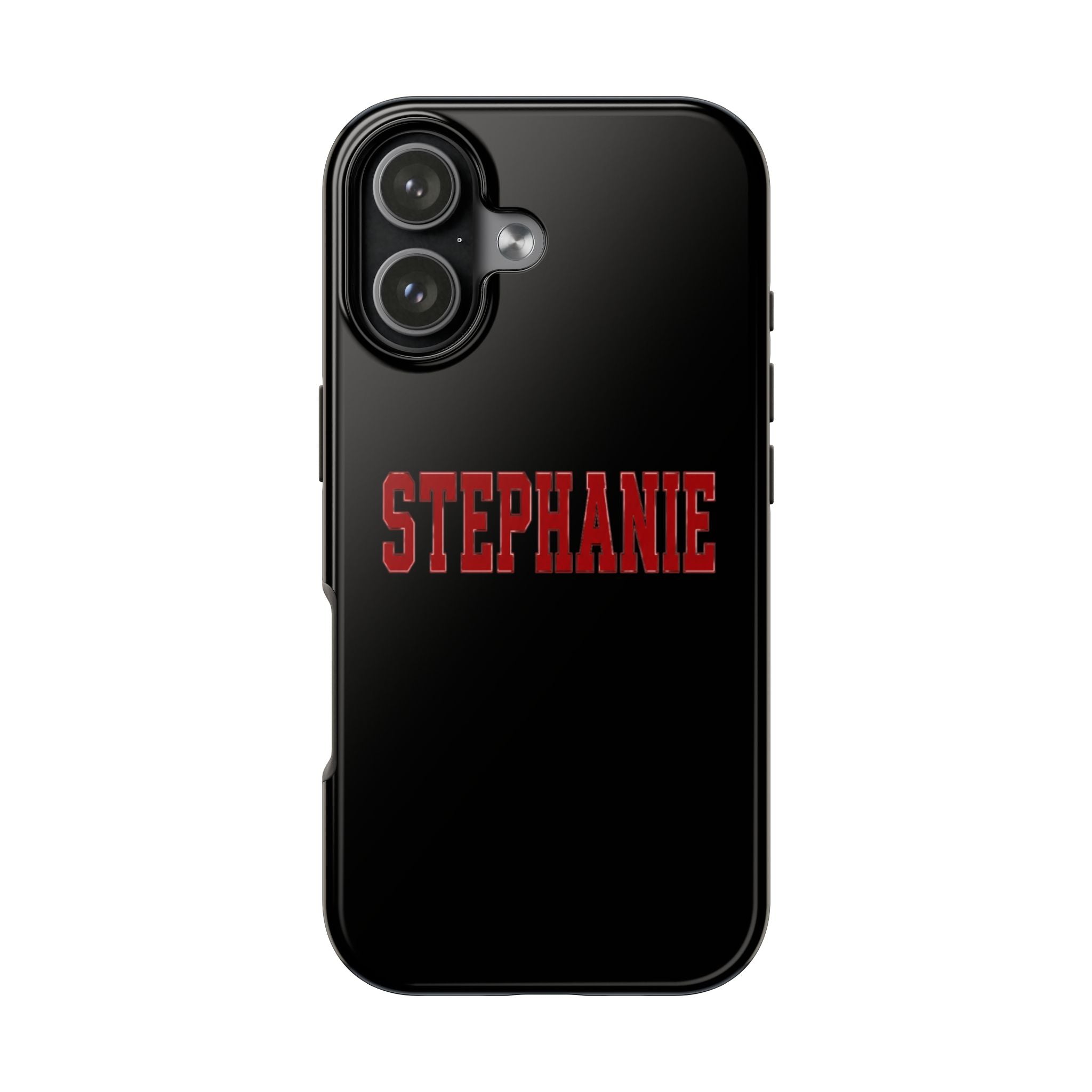 PERSONALIZED NAME CUSTOM BLACK RED VARSITY PHONE CASE
