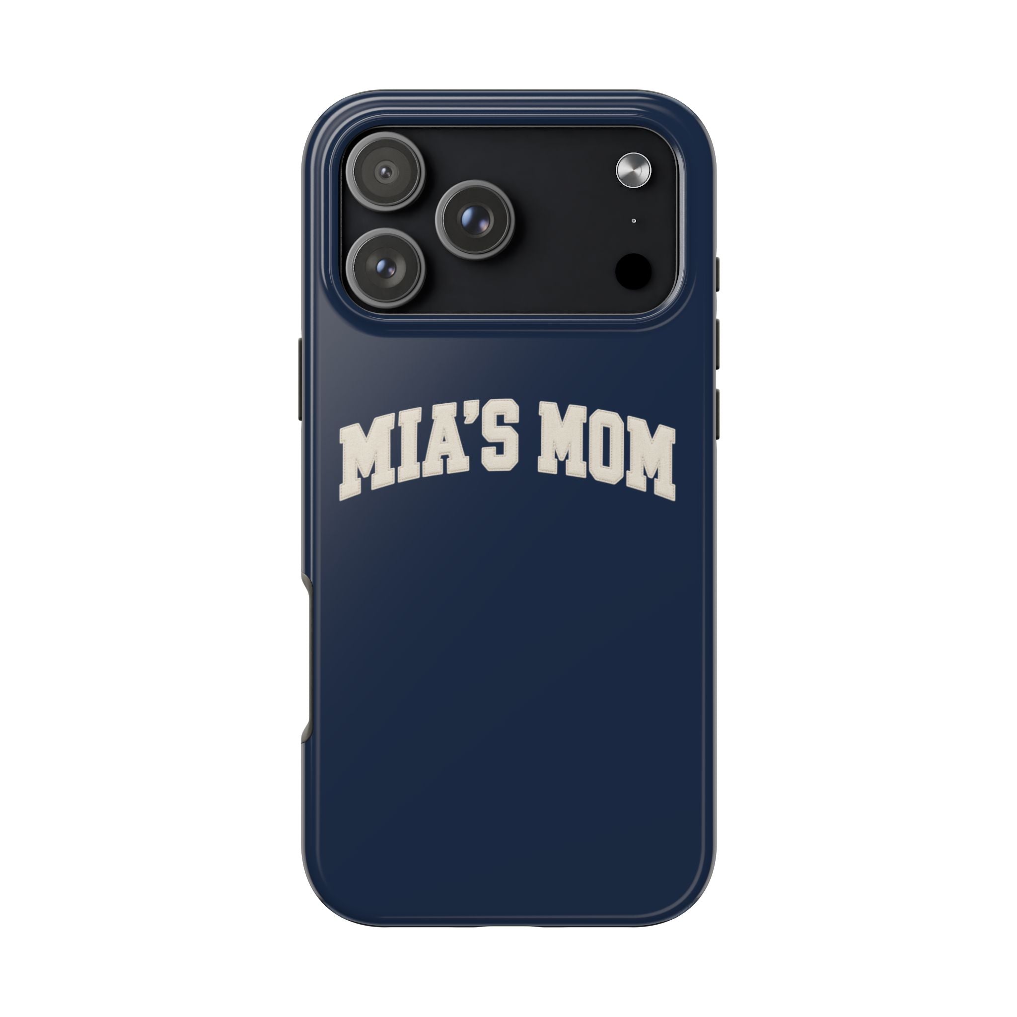 PERSONALIZED NAME CUSTOM NAVY IVORY VARSITY PHONE CASE