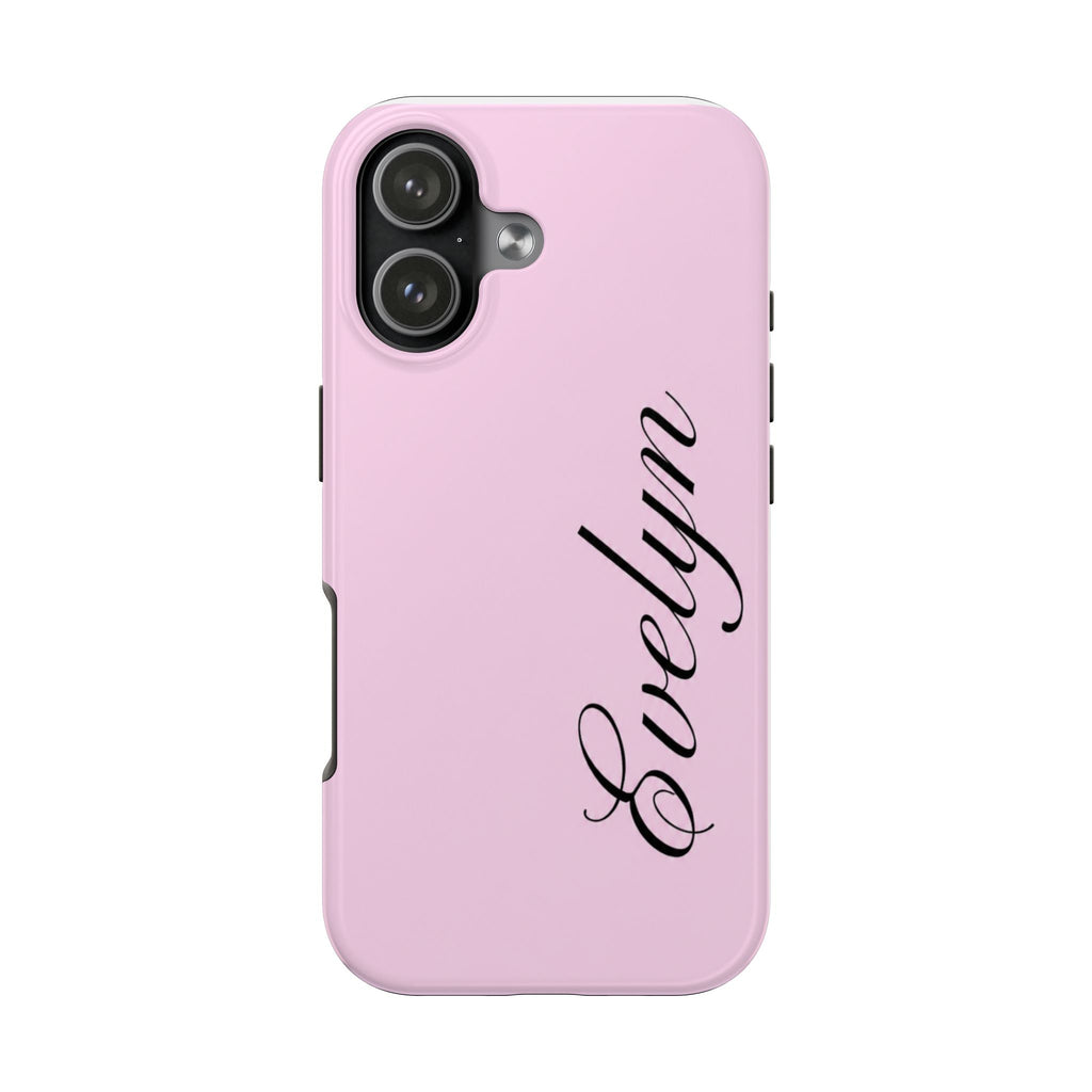 PERSONALIZED NAME CUSTOM PINK & BLACK PHONE CASE