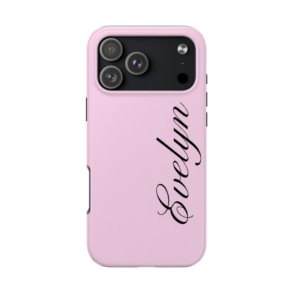 PERSONALIZED NAME CUSTOM PINK & BLACK PHONE CASE