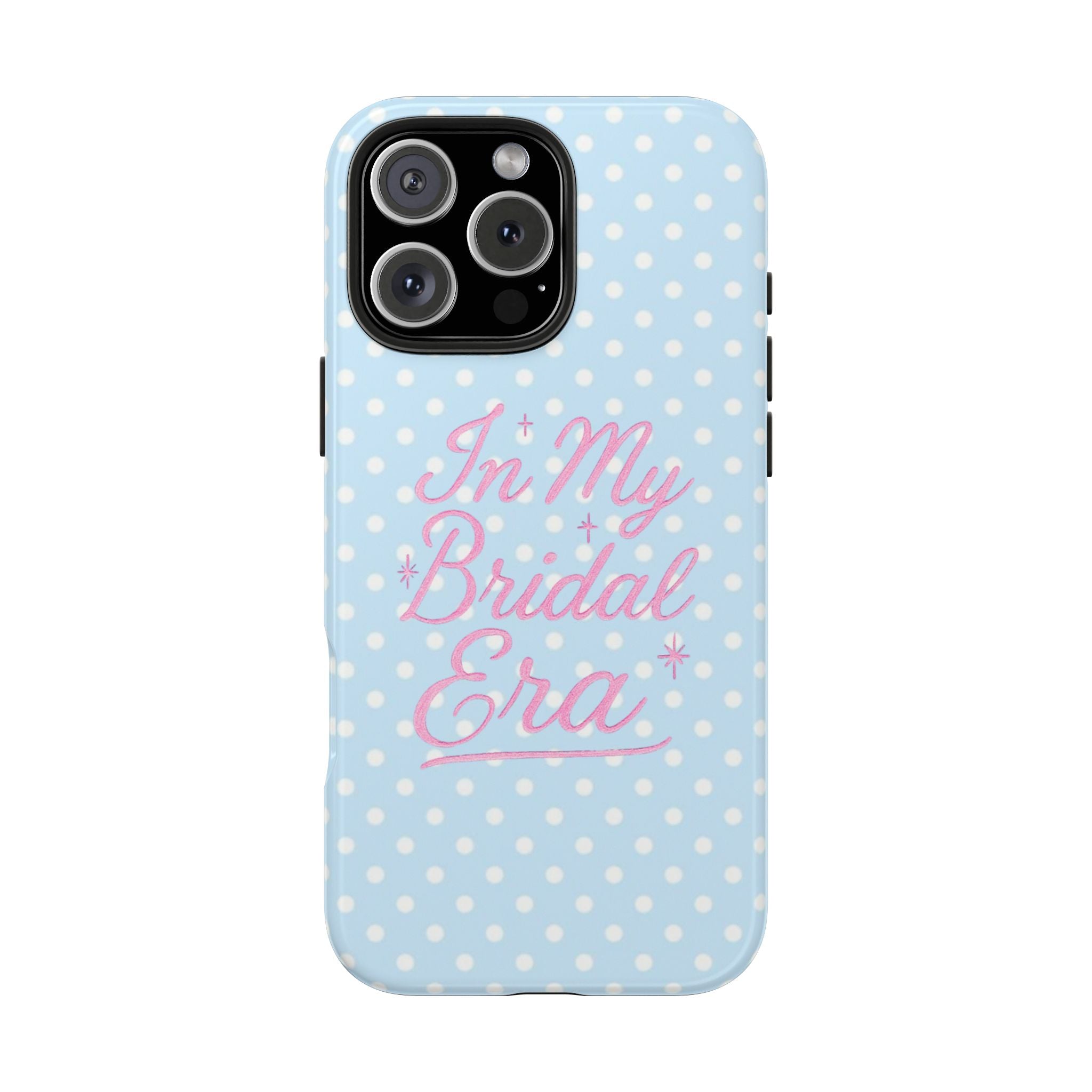 BLUE POLKA DOTS IN MY BRIDAL ERA PHONE CASE