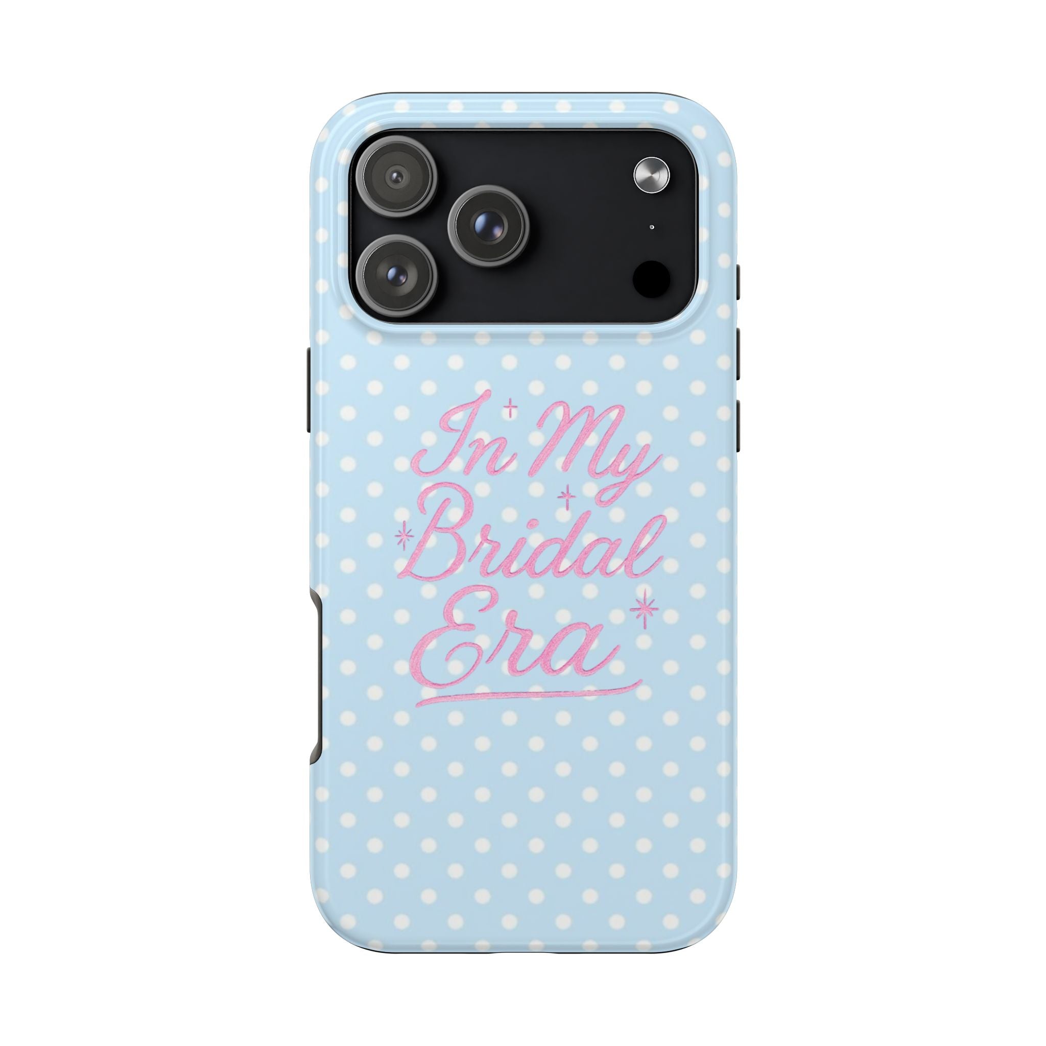 BLUE POLKA DOTS IN MY BRIDAL ERA PHONE CASE