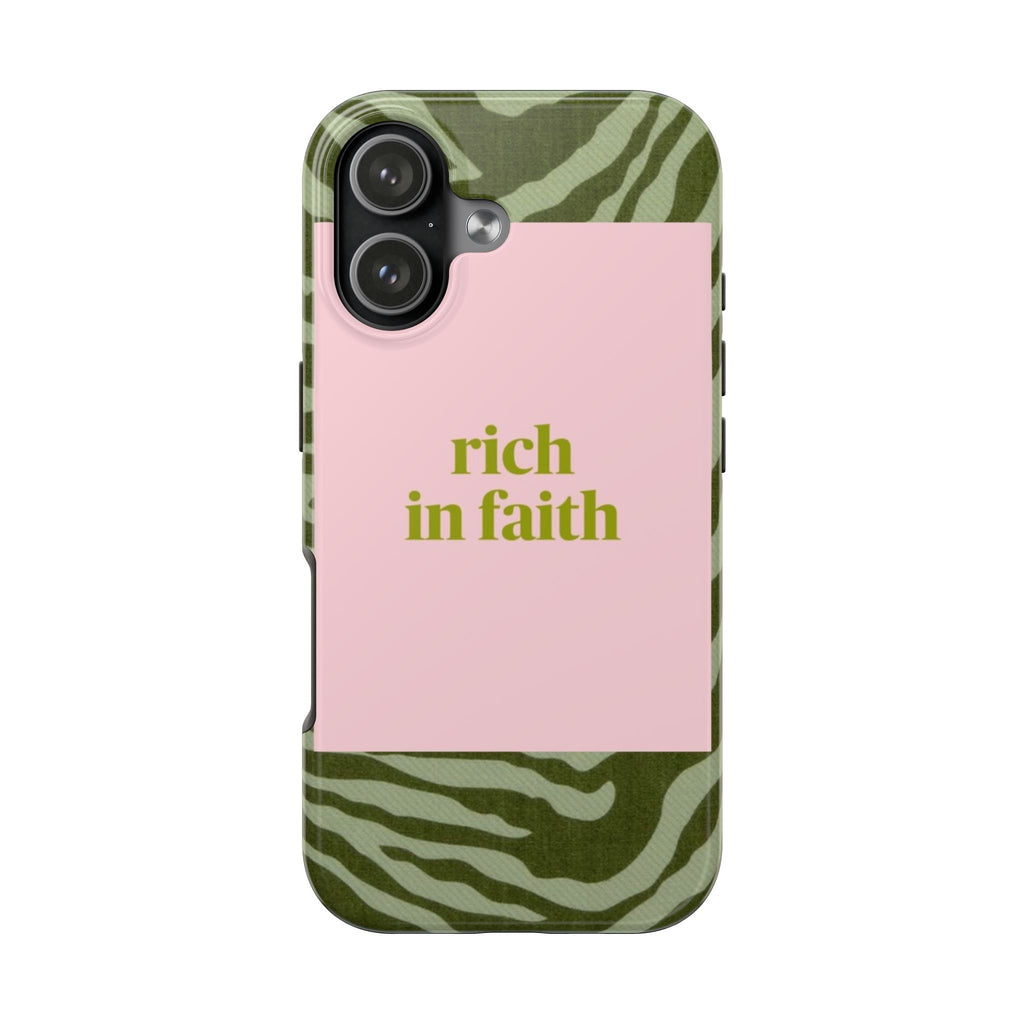 RICH IN FAITH PHONE CASE