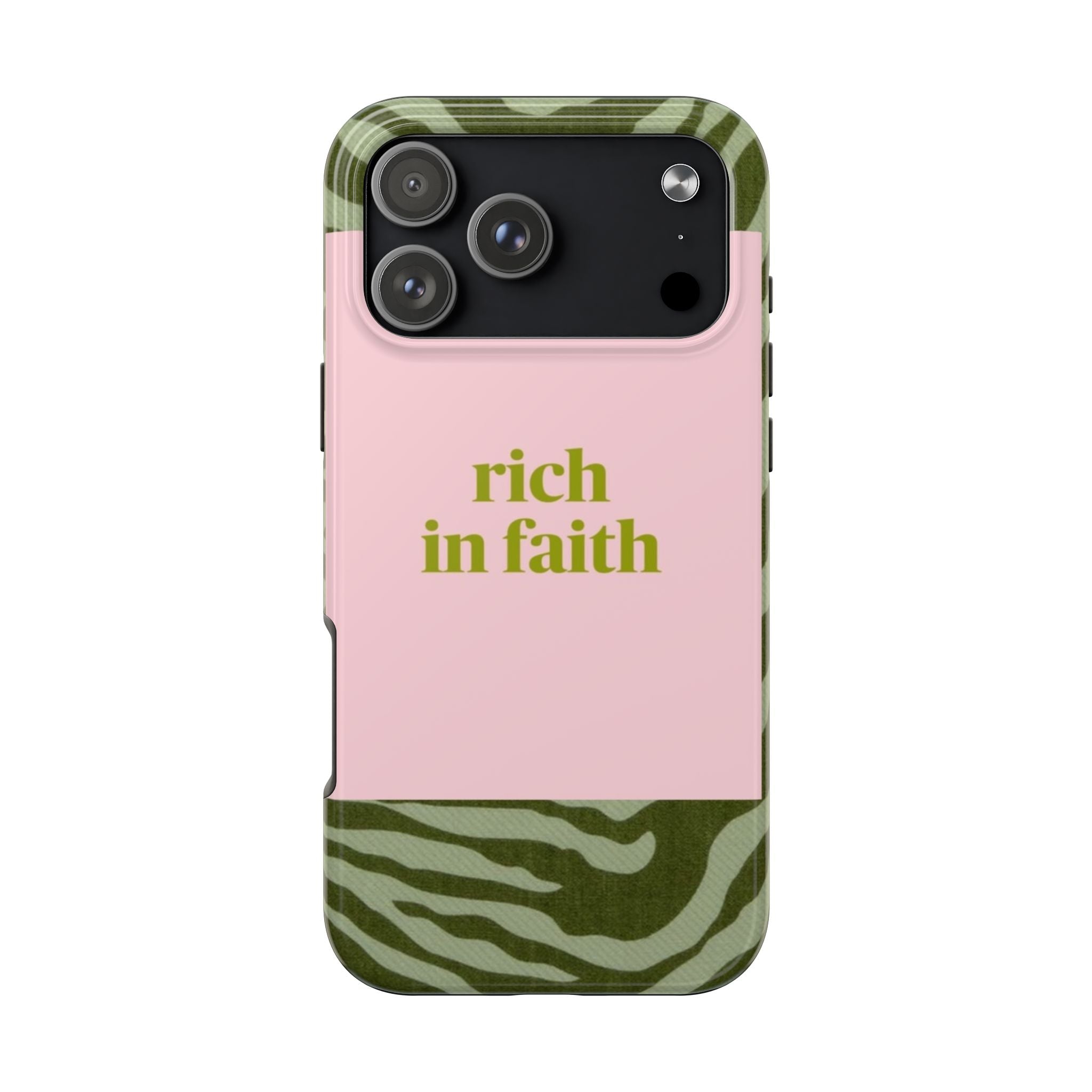 RICH IN FAITH PHONE CASE