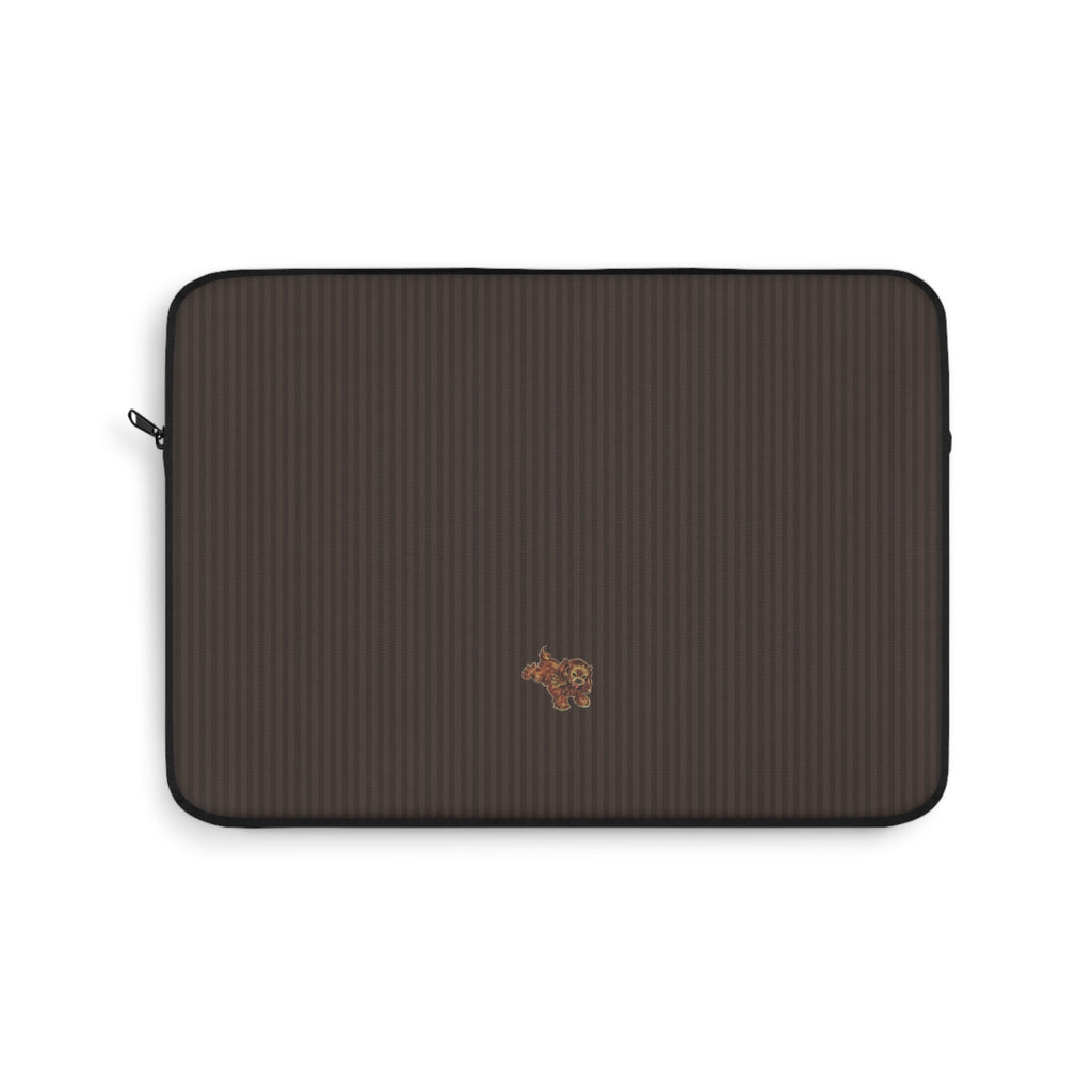 BROWN STRIPES PARK AVENUE PUPPY KINDLE IPAD & LAPTOP SLEEVE