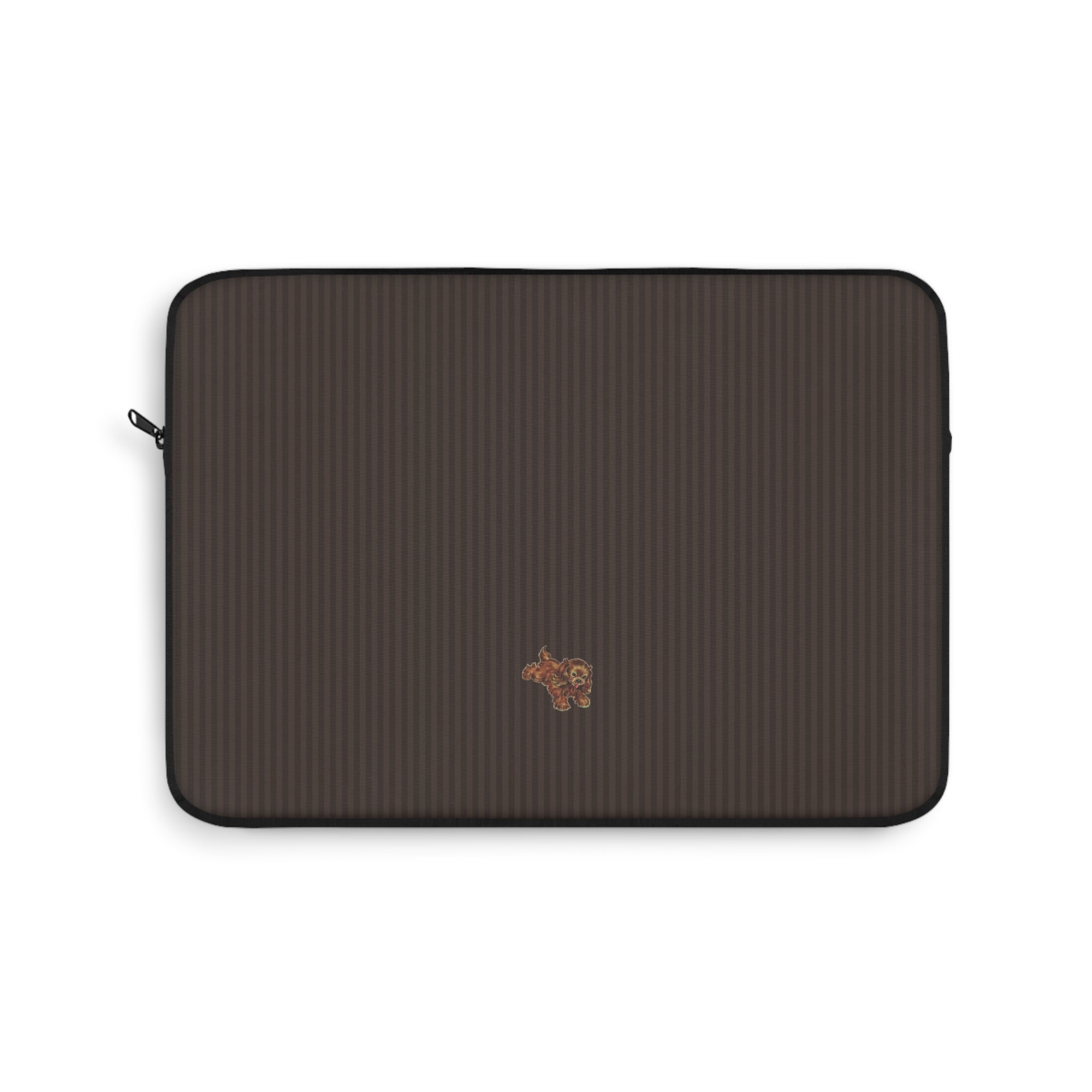 BROWN STRIPES PARK AVENUE PUPPY KINDLE IPAD & LAPTOP SLEEVE