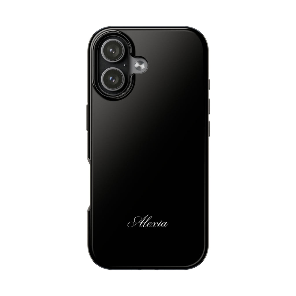 PERSONALIZED NAME CUSTOM BLACK MINIMALIST PHONE CASE