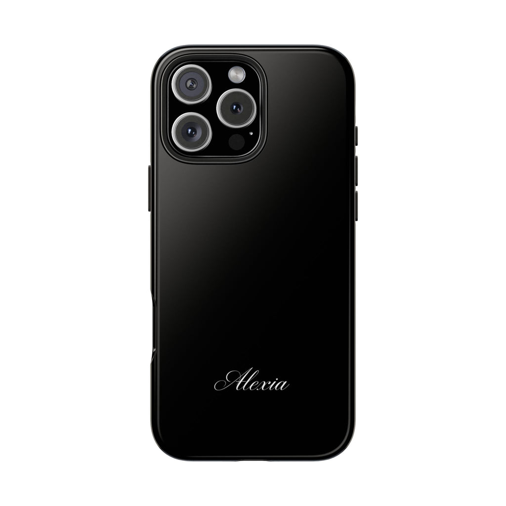 PERSONALIZED NAME CUSTOM BLACK MINIMALIST PHONE CASE