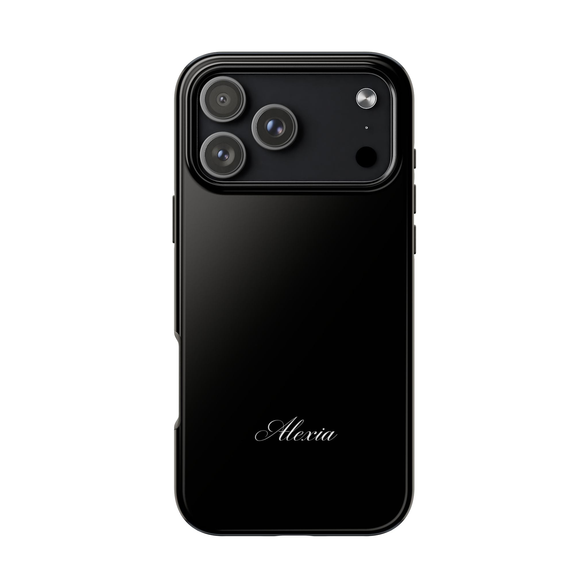 PERSONALIZED NAME CUSTOM BLACK MINIMALIST PHONE CASE