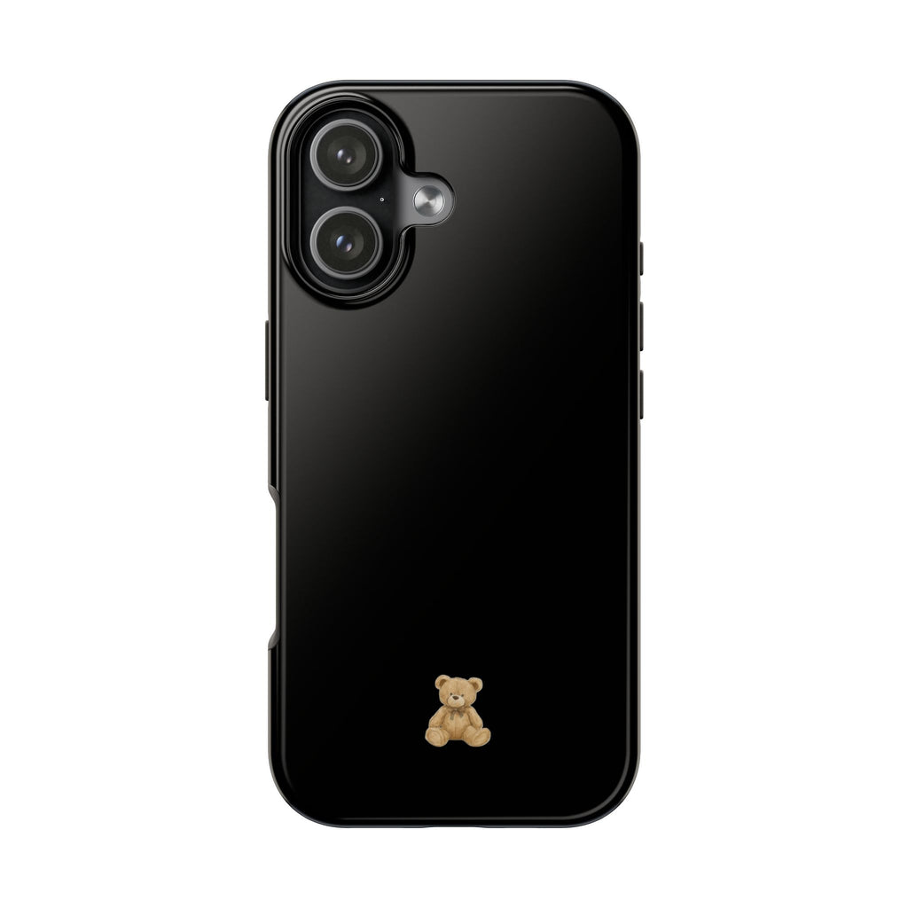 BLACK MINI TEDDY BEAR PHONE CASE