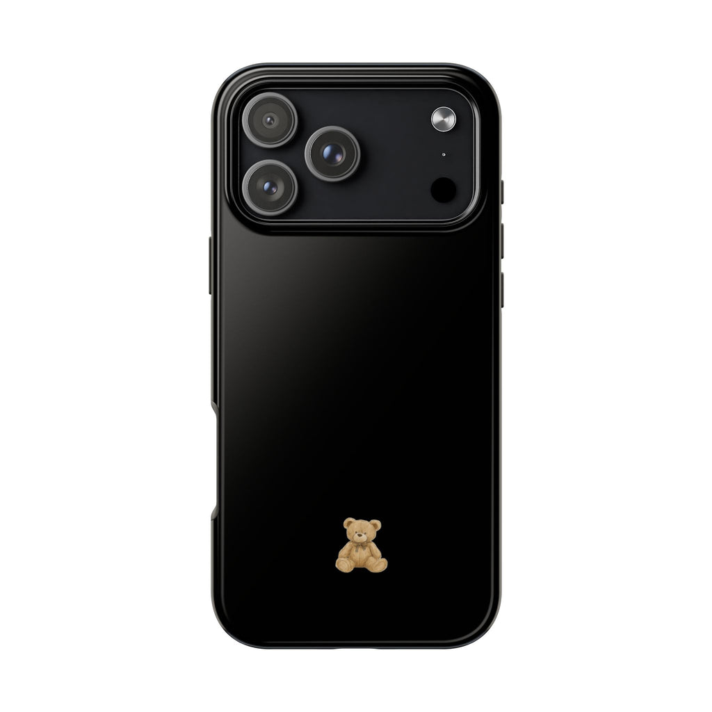 BLACK MINI TEDDY BEAR PHONE CASE