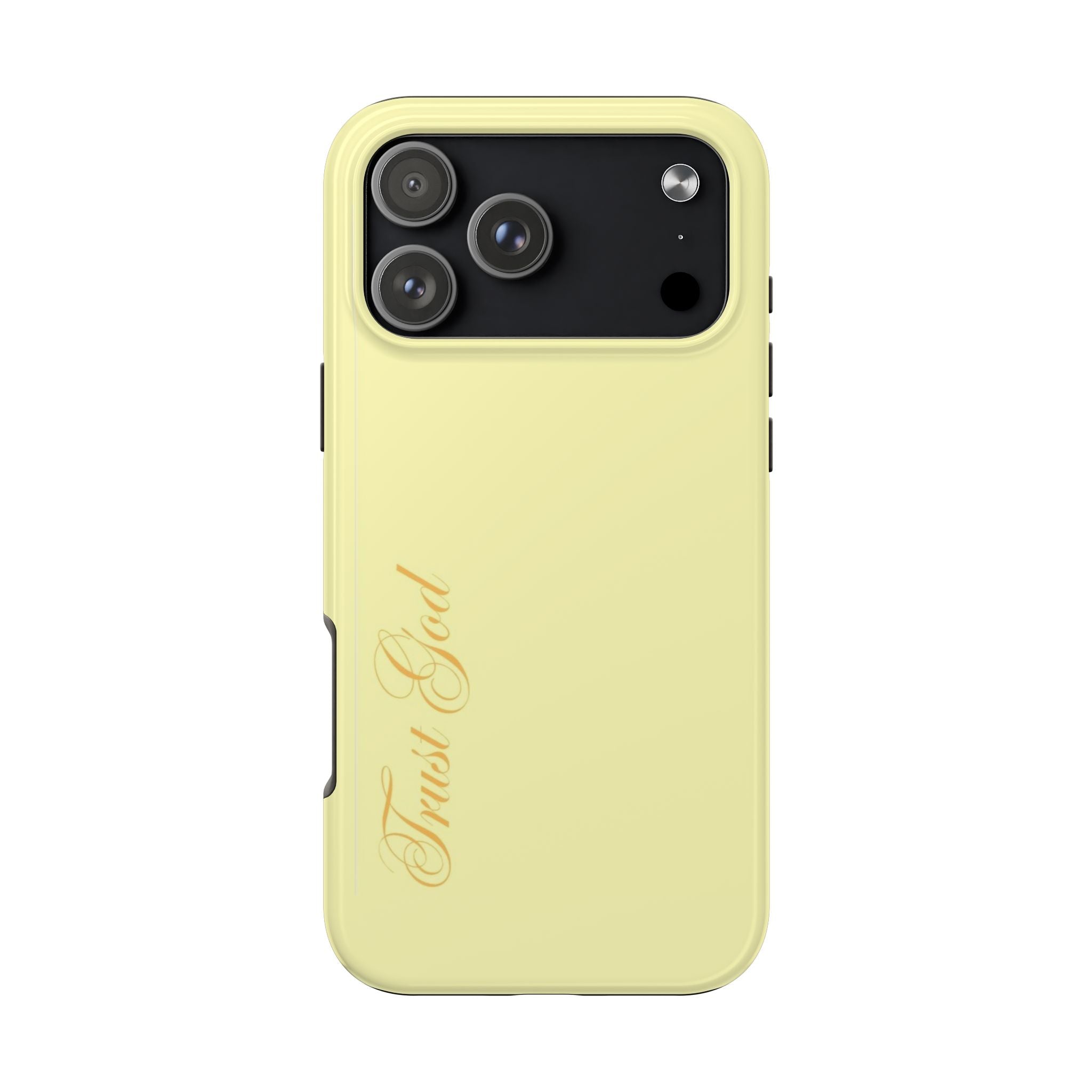 BUTTER YELLOW TRUST GOD PHONE CASE