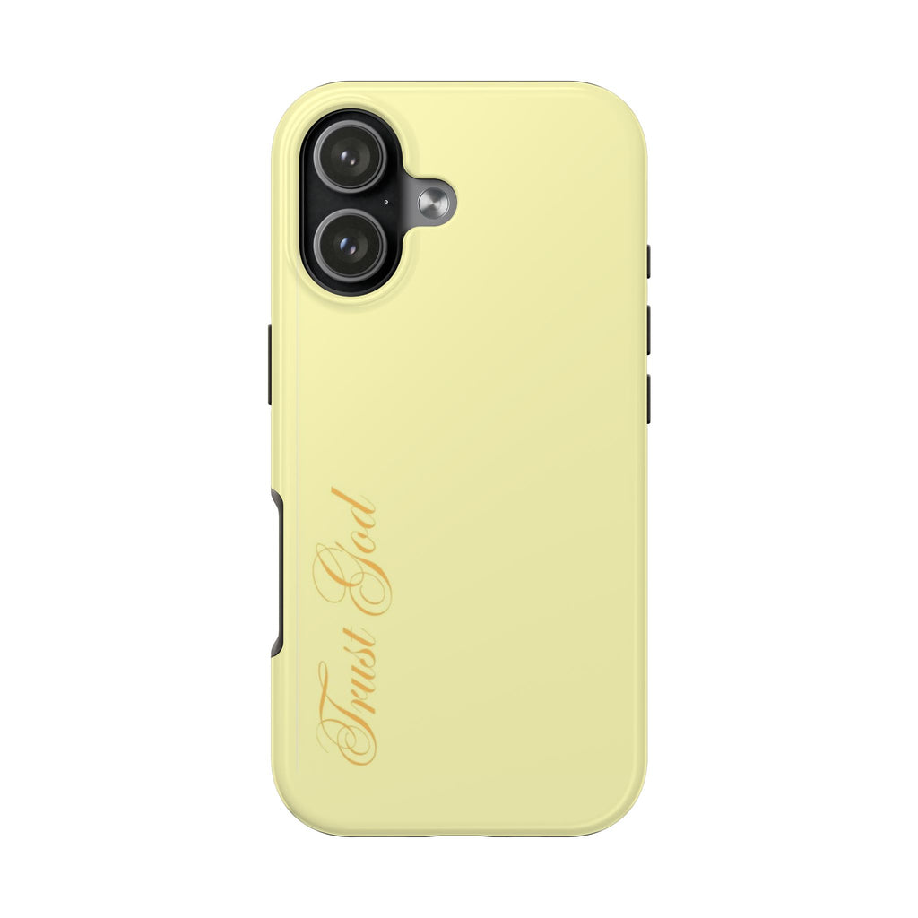 BUTTER YELLOW TRUST GOD PHONE CASE