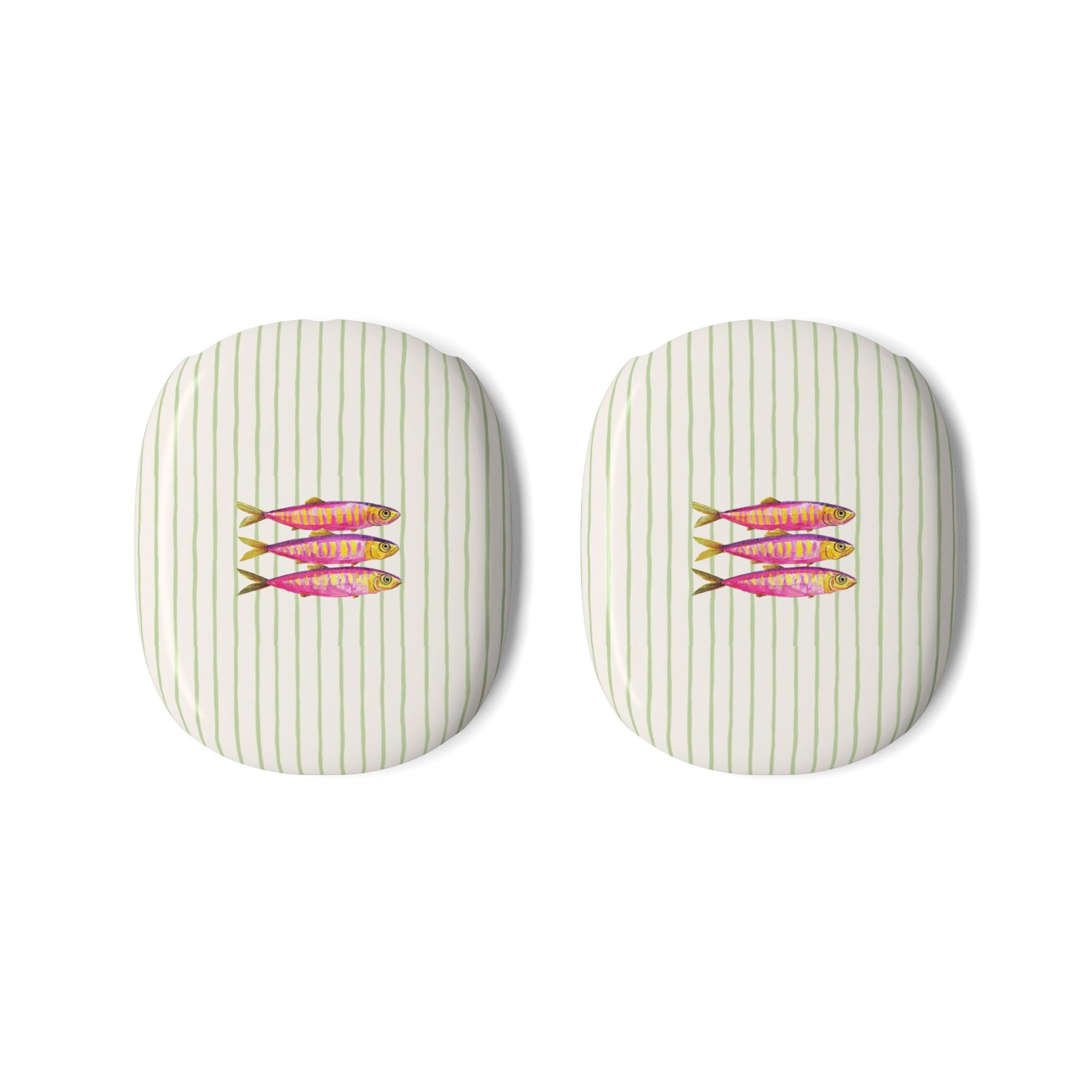 GREEN STRIPES PINK SARDINES AIRPODS MAX CASE COVERS