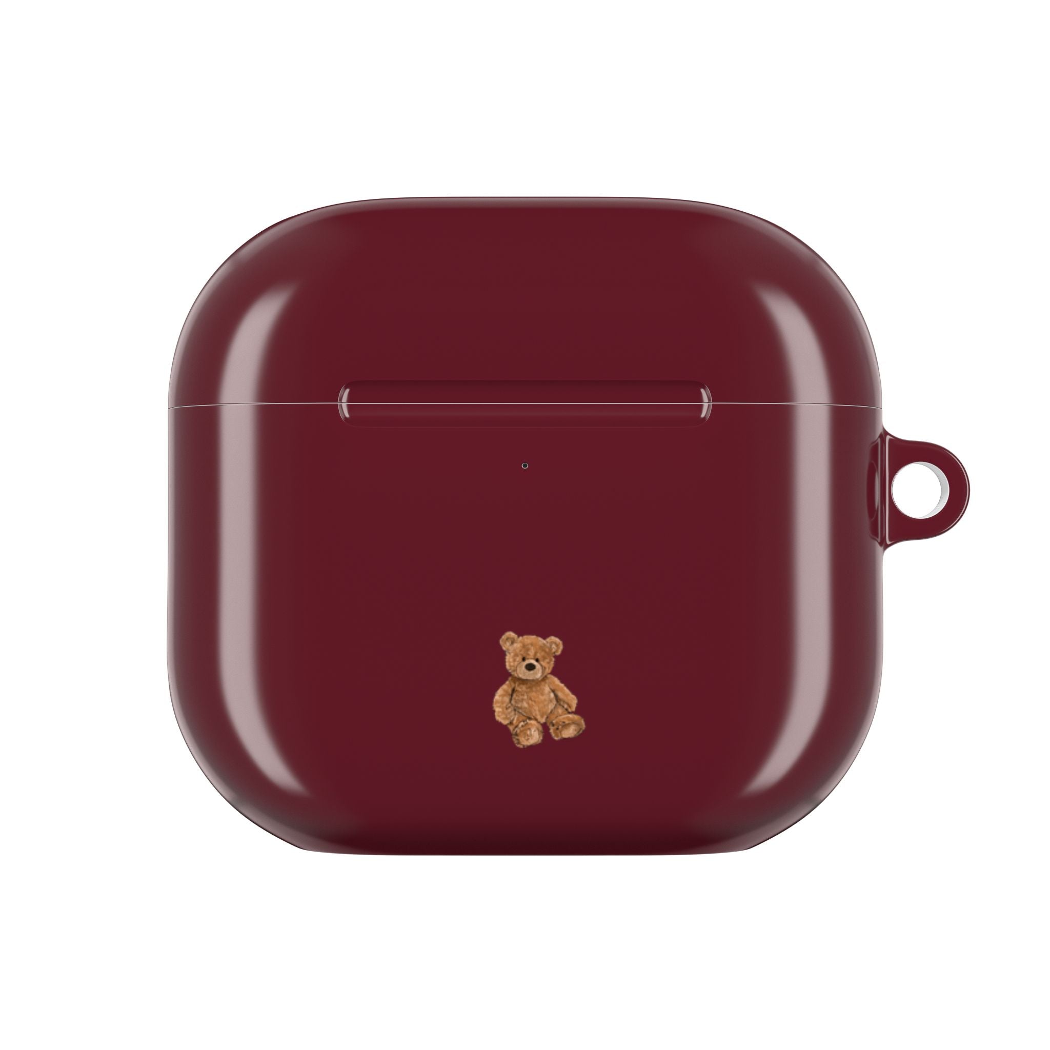 CHERRY RED MINI TEDDY BEAR AIRPOD CASE