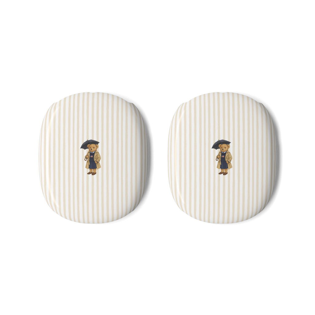 BEIGE STRIPES LONDON TEDDY BEAR AIRPODS MAX CASE COVERS