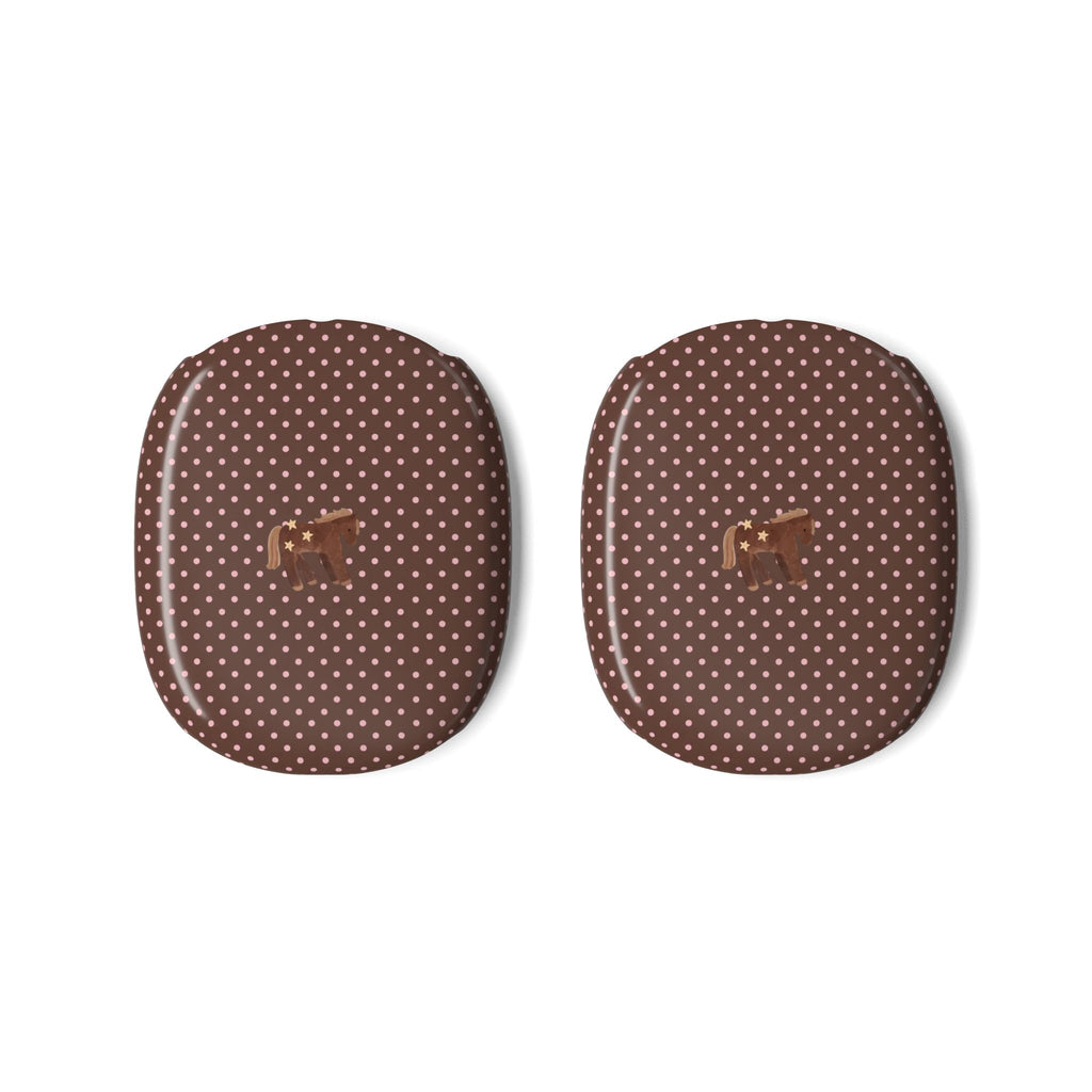 BROWN & PINK POLKA DOTS MINI PONY AIRPODS MAX CASE COVERS