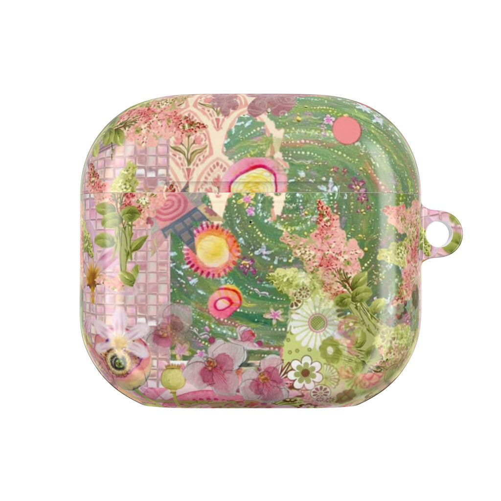 GREEN PINK MOSAIC WHIMSY AIRPOD CASE