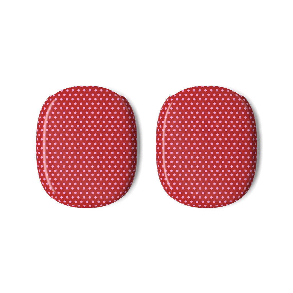 RED PINK POLKA DOTS AIRPODS MAX CASE COVERS