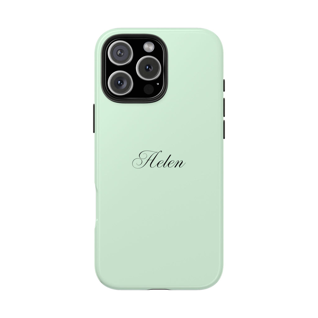 PERSONALIZED NAME CUSTOM PASTEL GREEN PHONE CASE