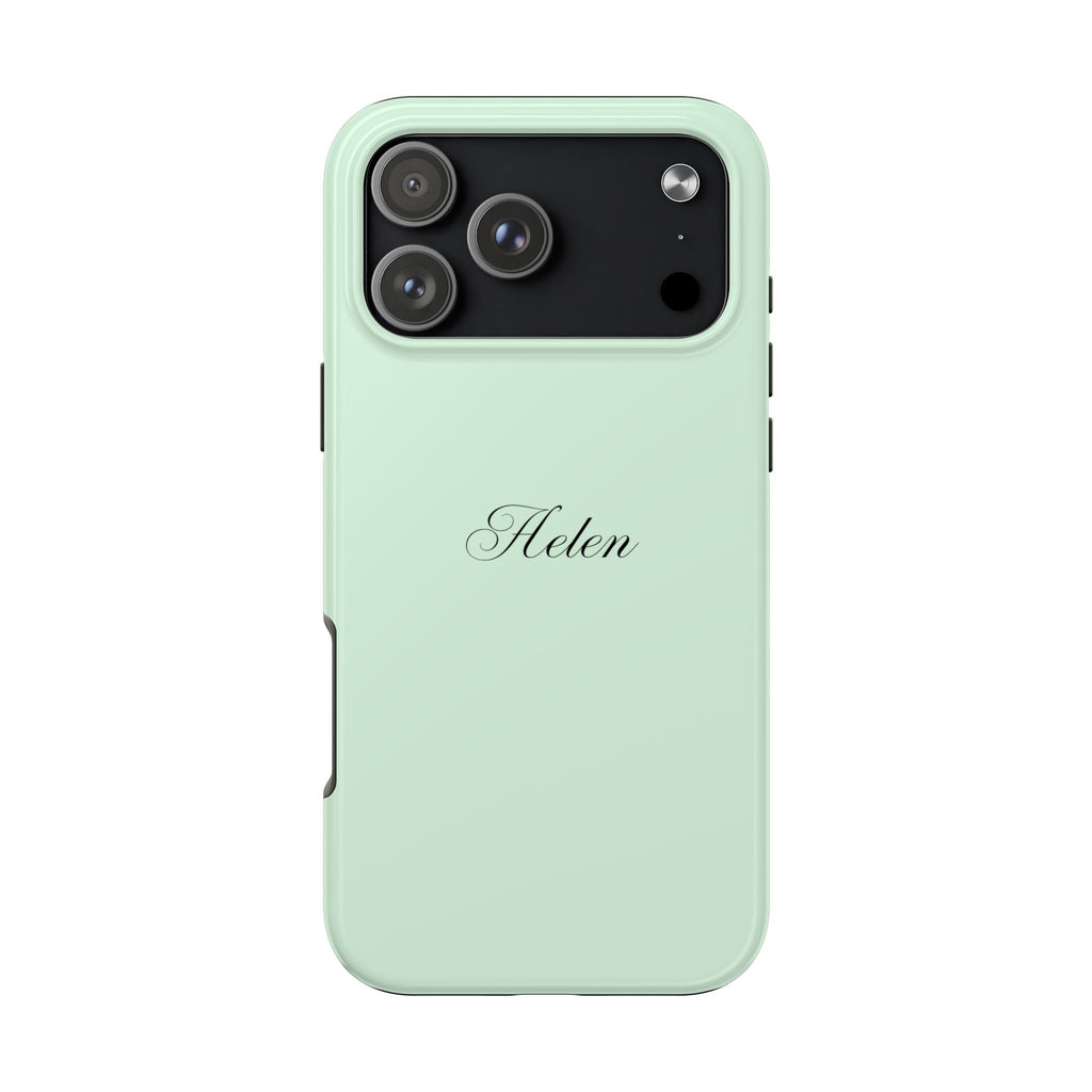 PERSONALIZED NAME CUSTOM PASTEL GREEN PHONE CASE