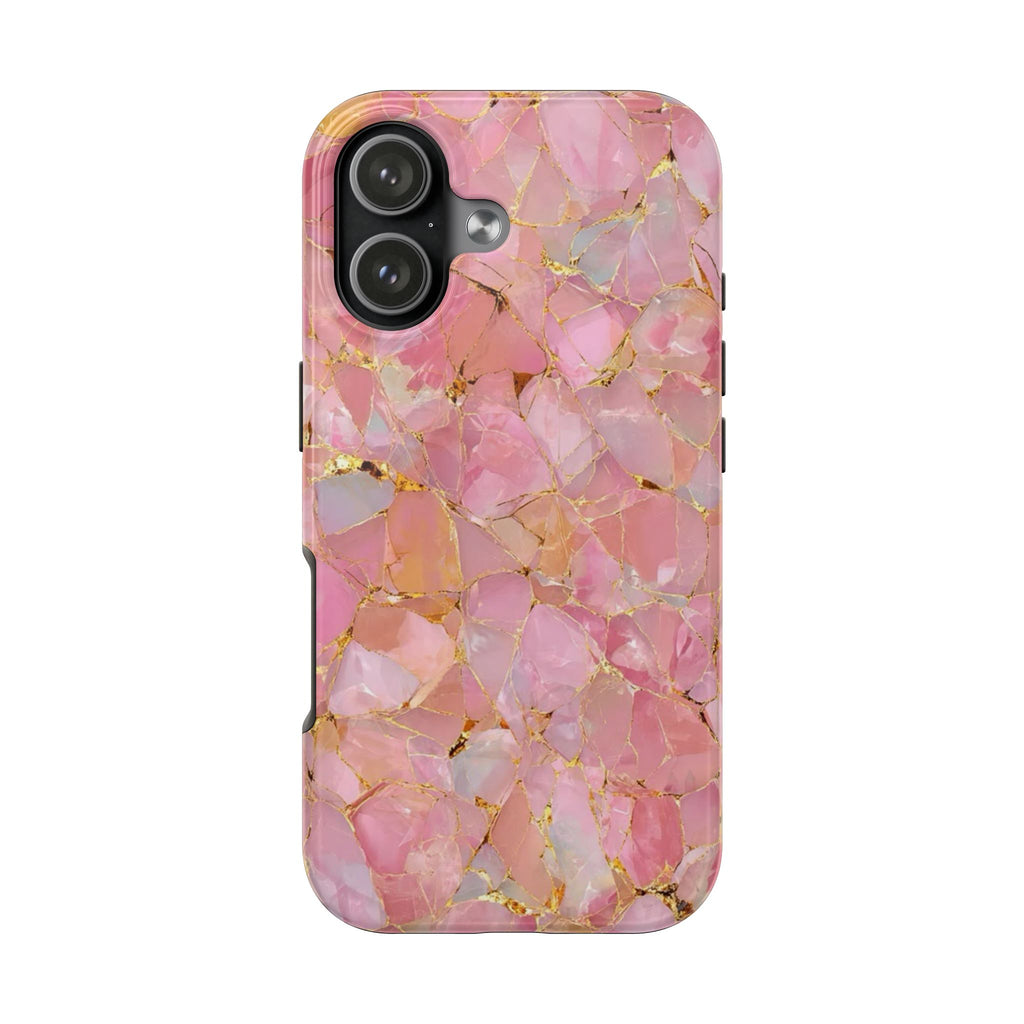 PINK LUCKY MINERALS PHONE CASE