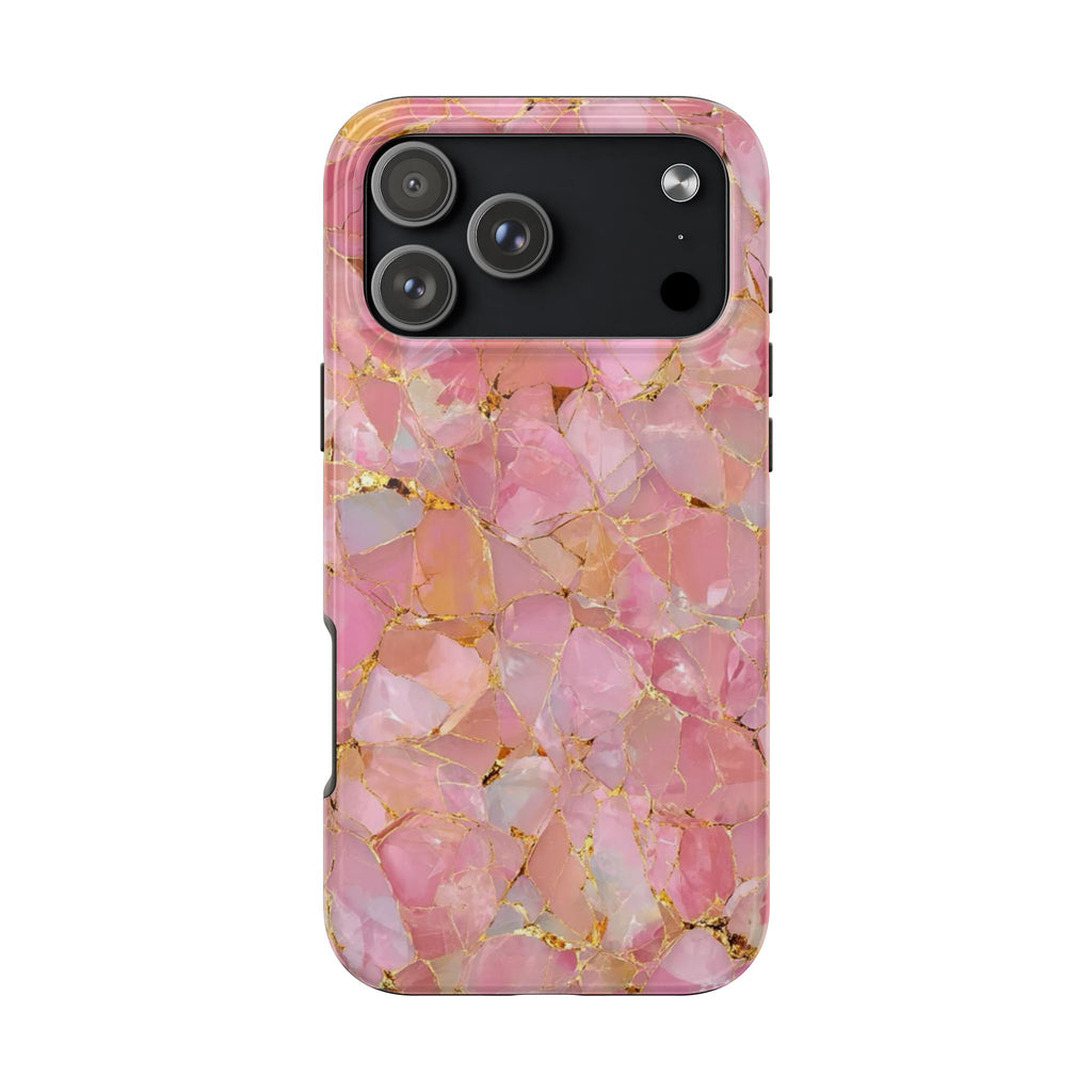 PINK LUCKY MINERALS PHONE CASE