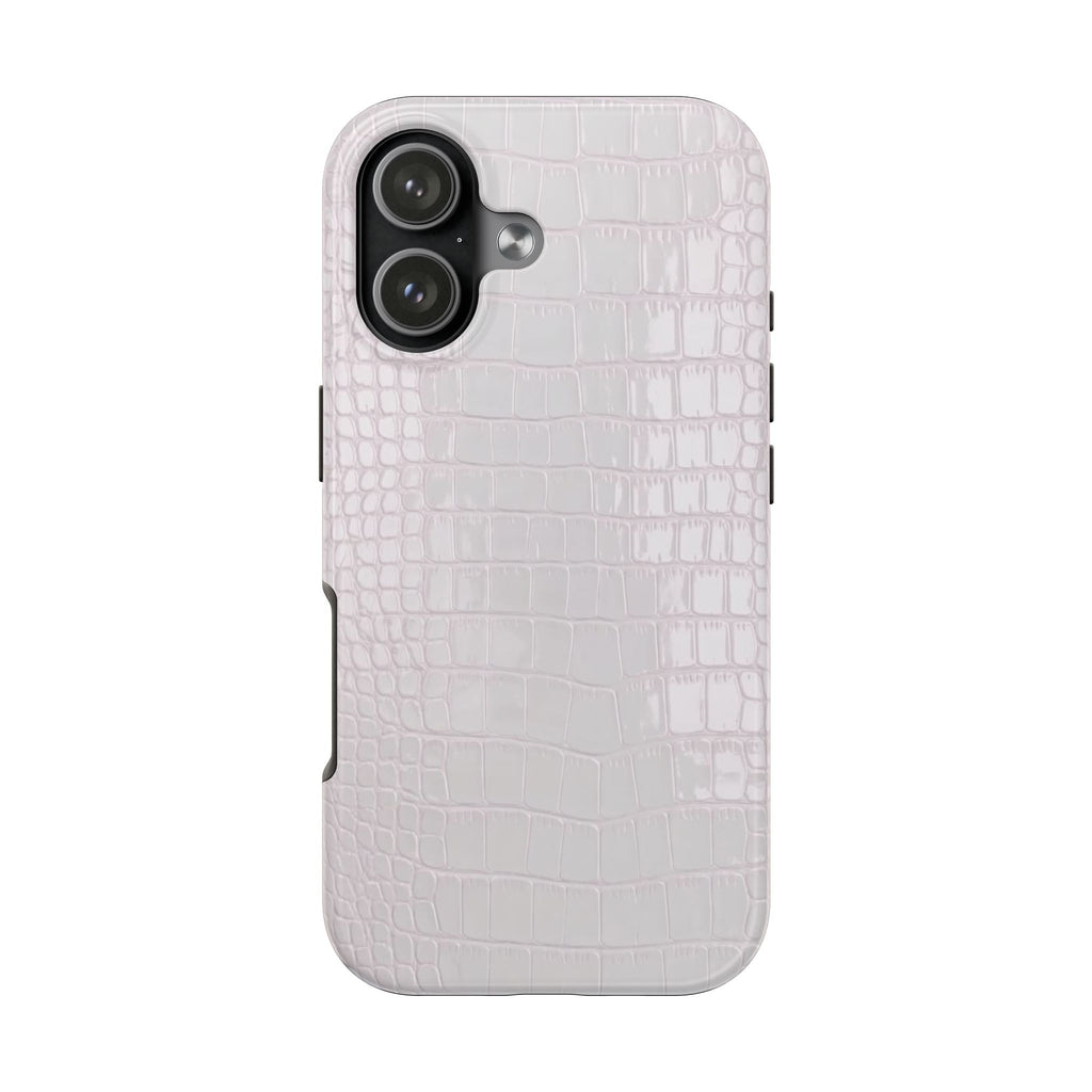 WHITE CROC PHONE CASE