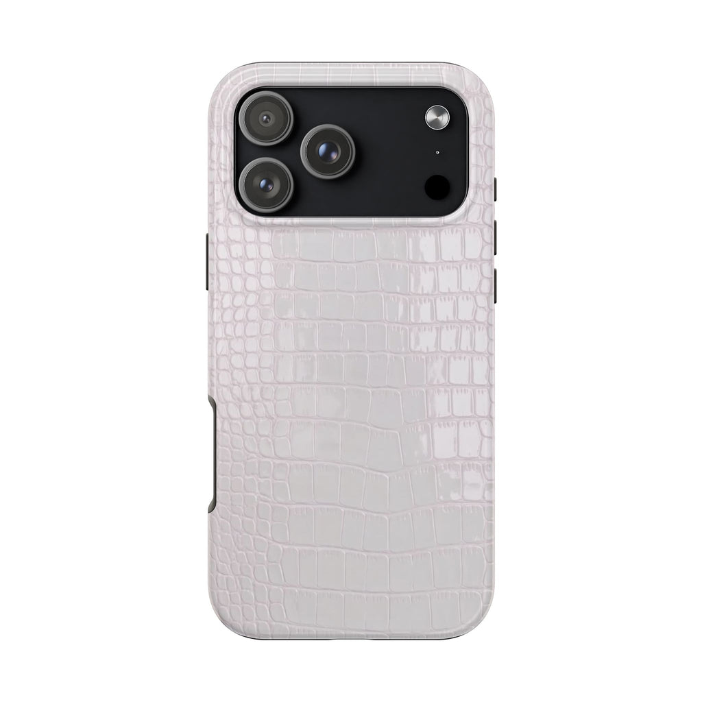 WHITE CROC PHONE CASE