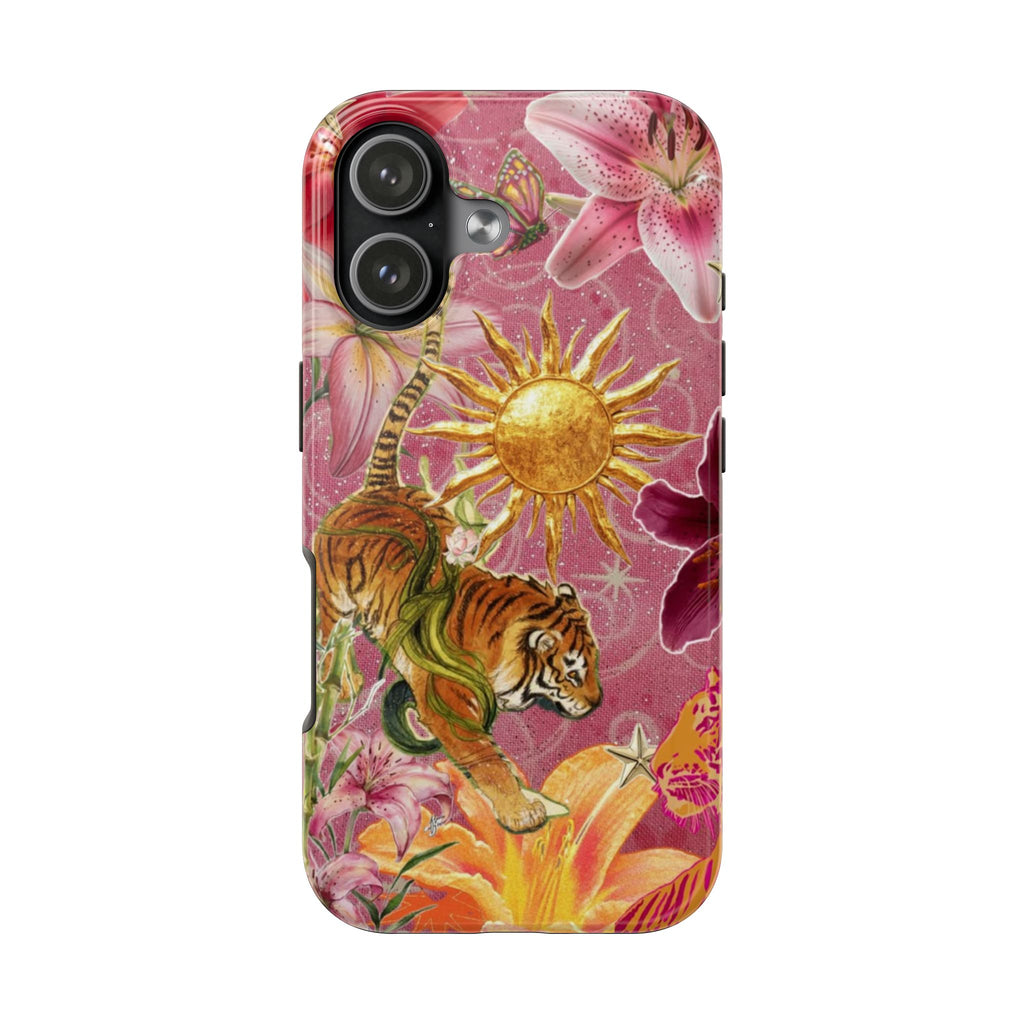 WHIMSY TIGER GOLD SUN PHONE CASE