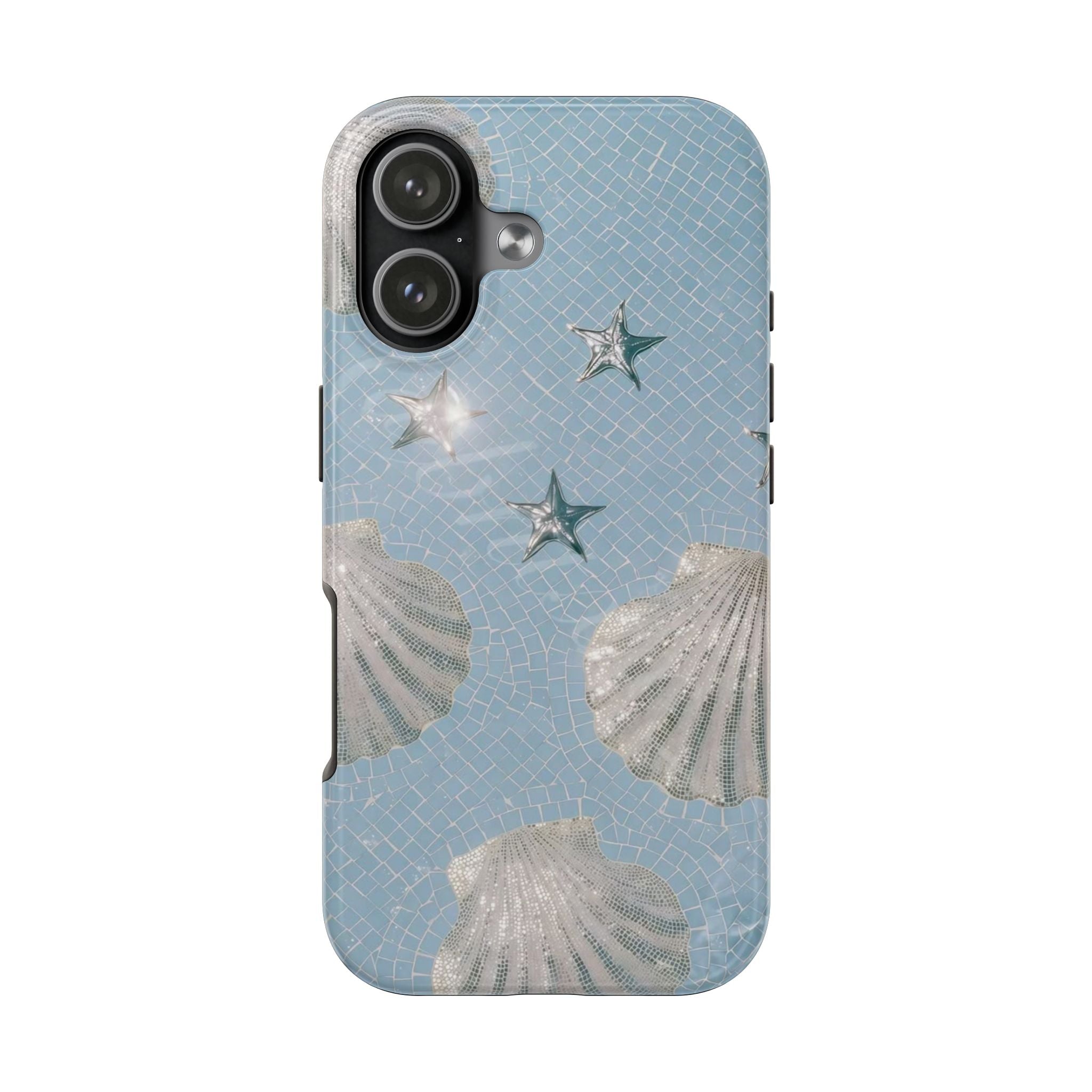 BLUE MOSAIC SEA SHELLS PHONE CASE