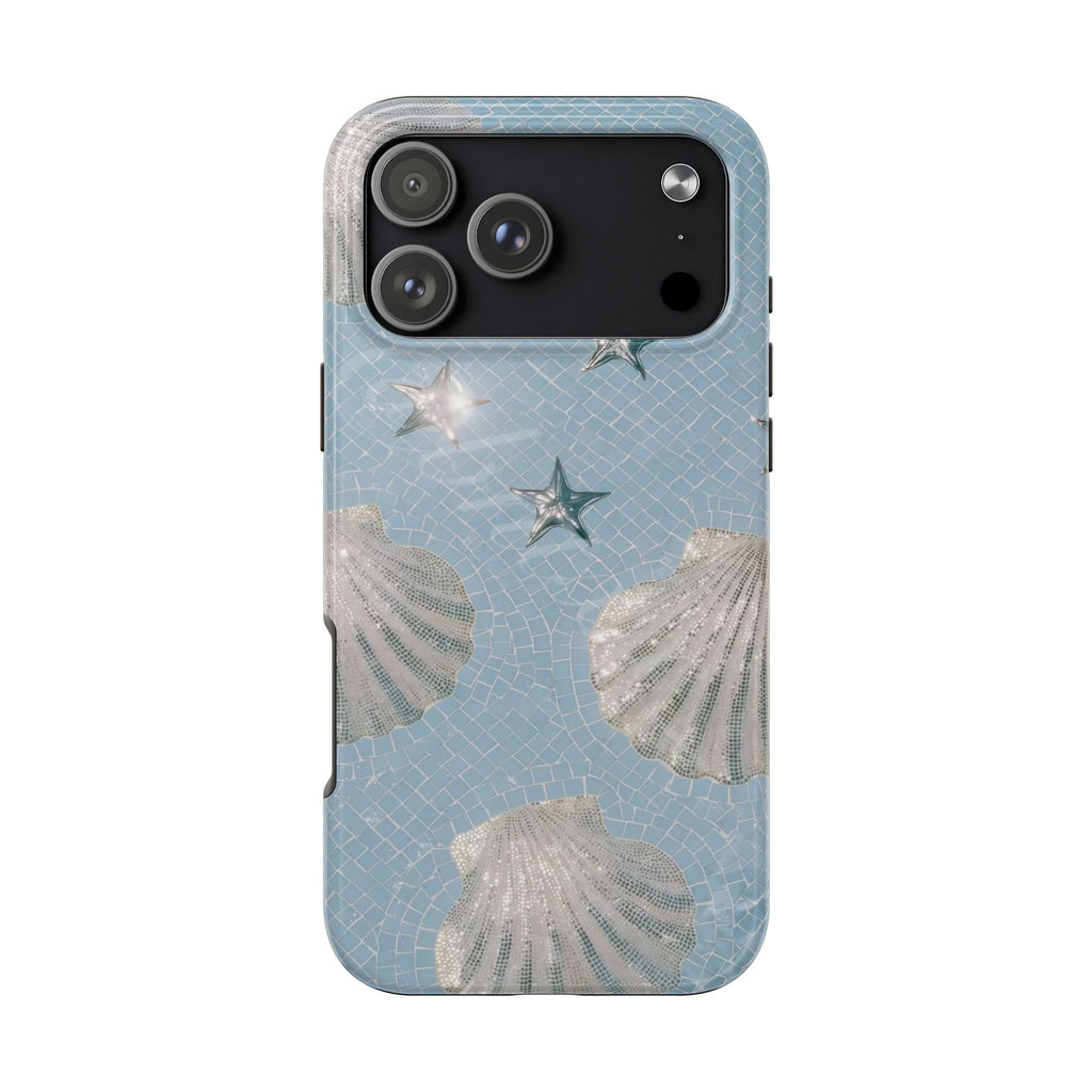 BLUE MOSAIC SEA SHELLS PHONE CASE