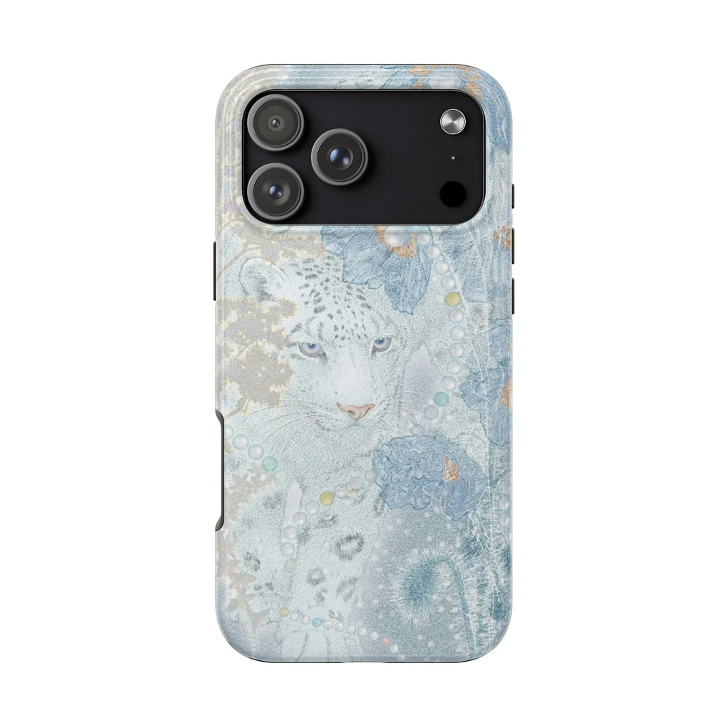 BABY BLUE WHIMSY TIGER PHONE CASE