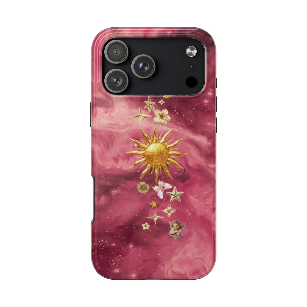 MAGENTA GOLD SUN PHONE CASE