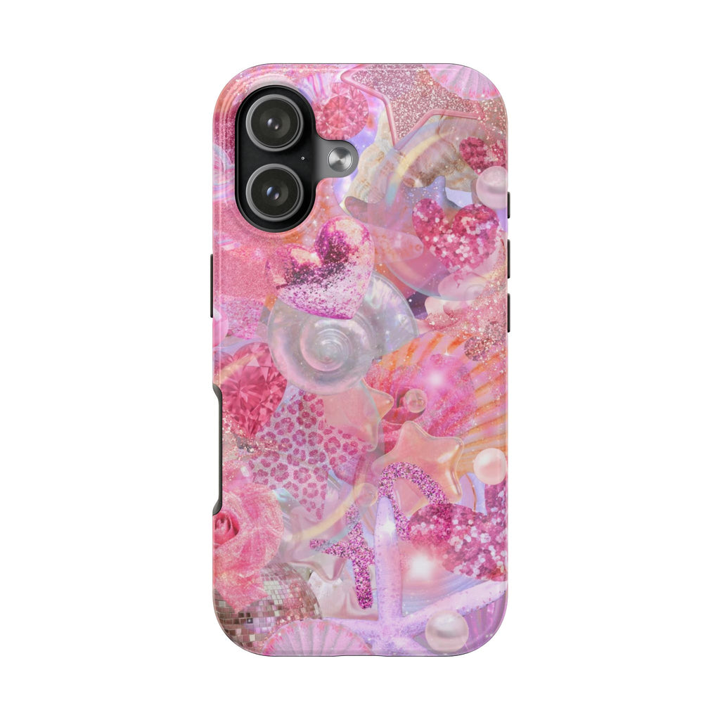 FUCHSIA PINK WHIMSY SHELLS PHONE CASE