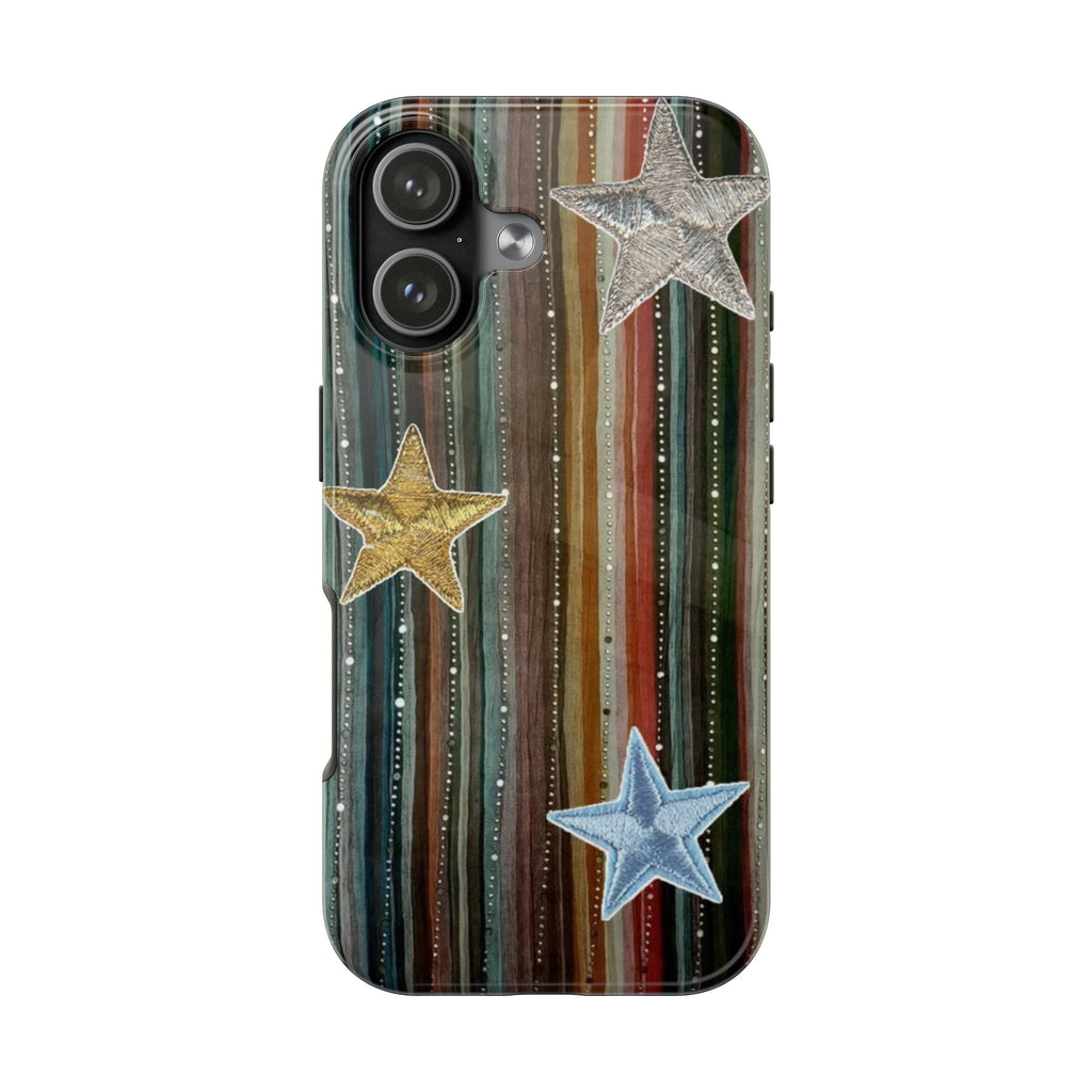 WHIMSY STRIPES & STARS PHONE CASE
