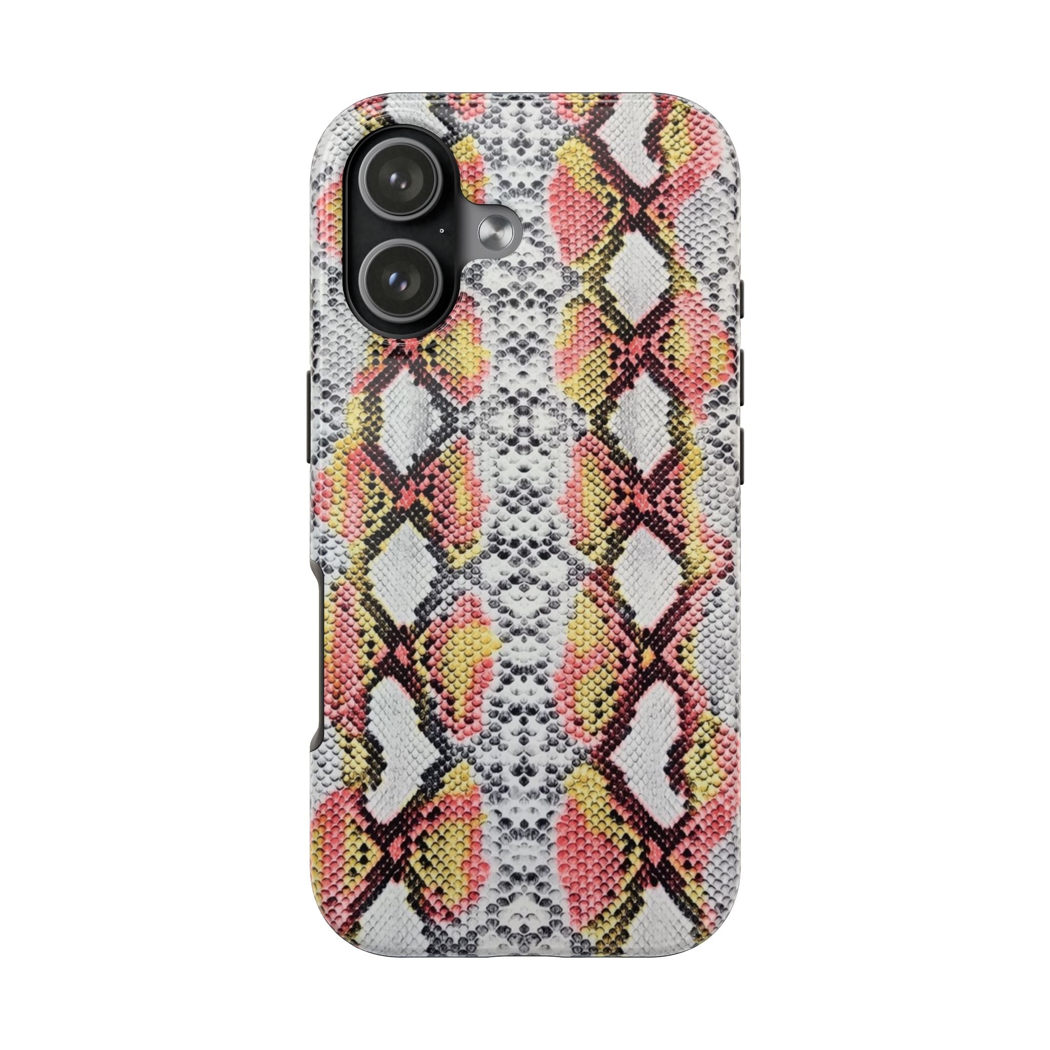 ORANGE PYTHON SNAKE PRINT PHONE CASE