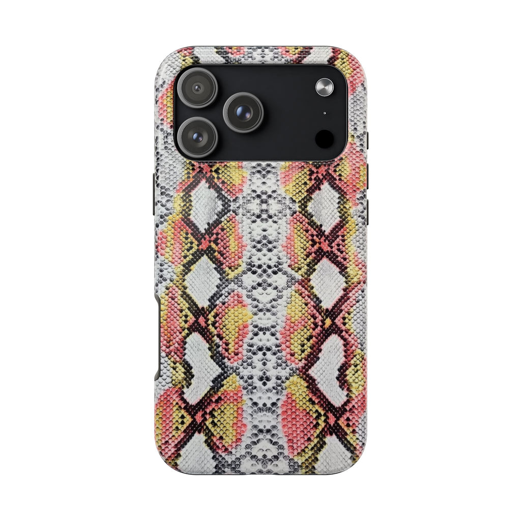 ORANGE PYTHON SNAKE PRINT PHONE CASE