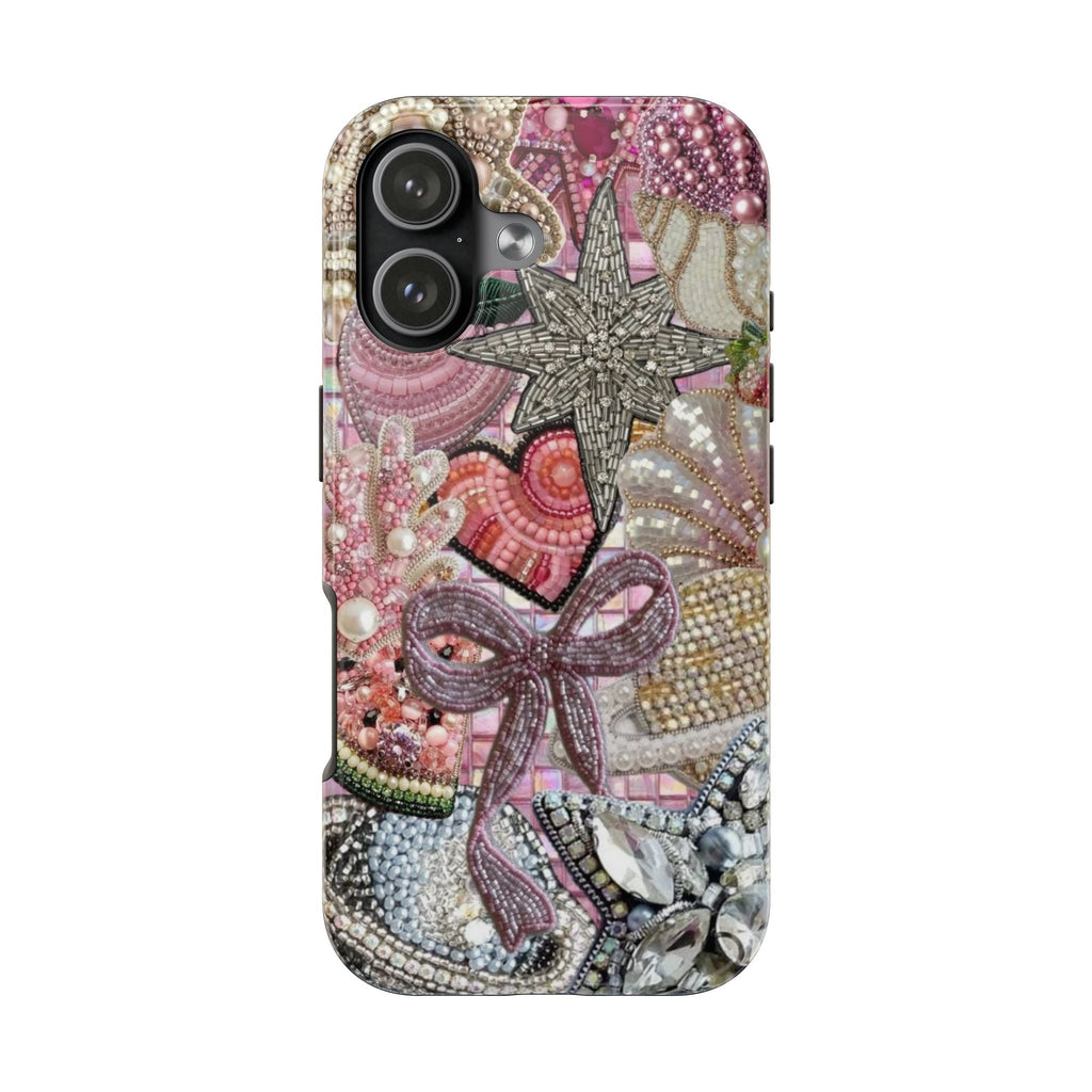 PINK EMBELLISHED BOW PHONE CASE