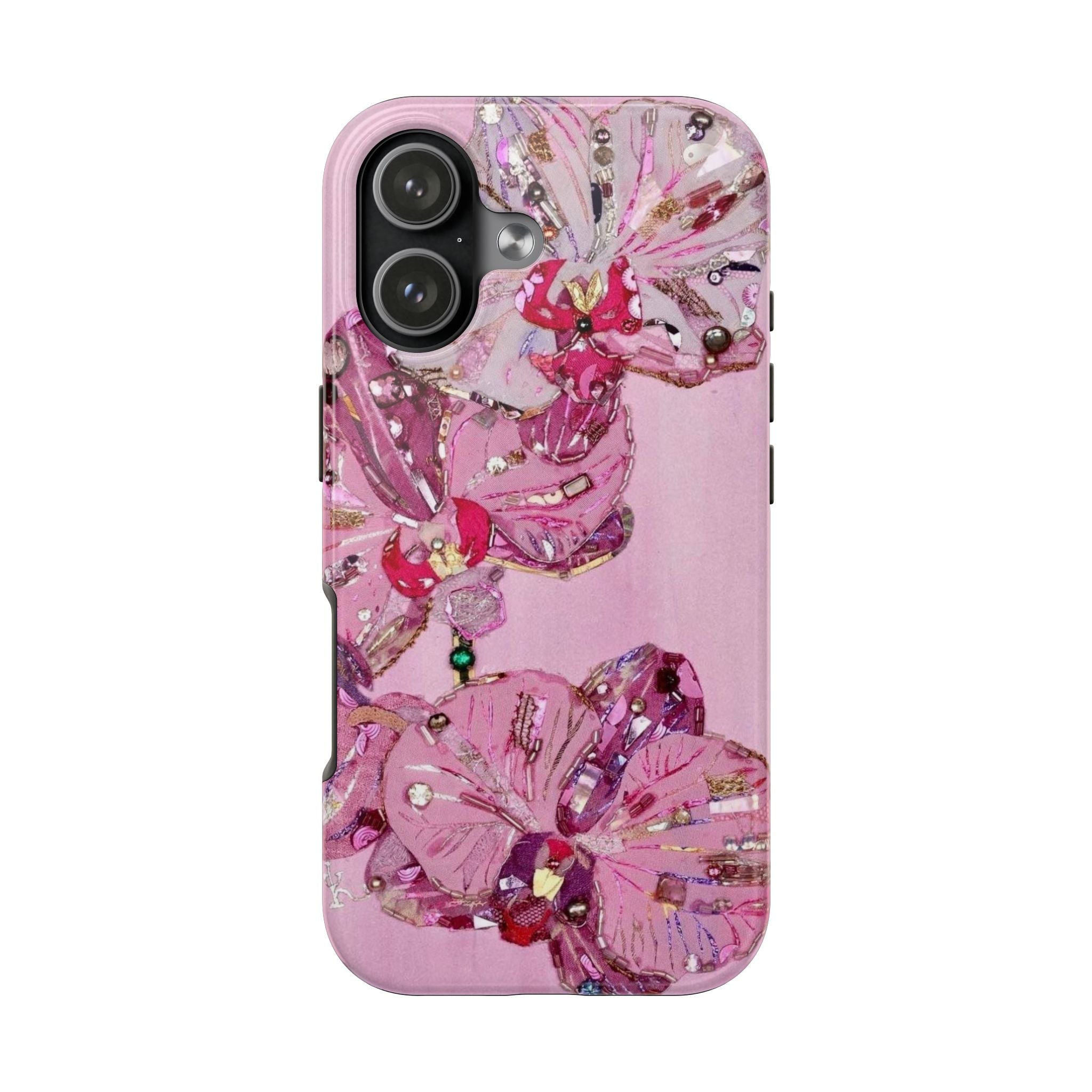PINK EMBELLISHED BLOOM PHONE CASE